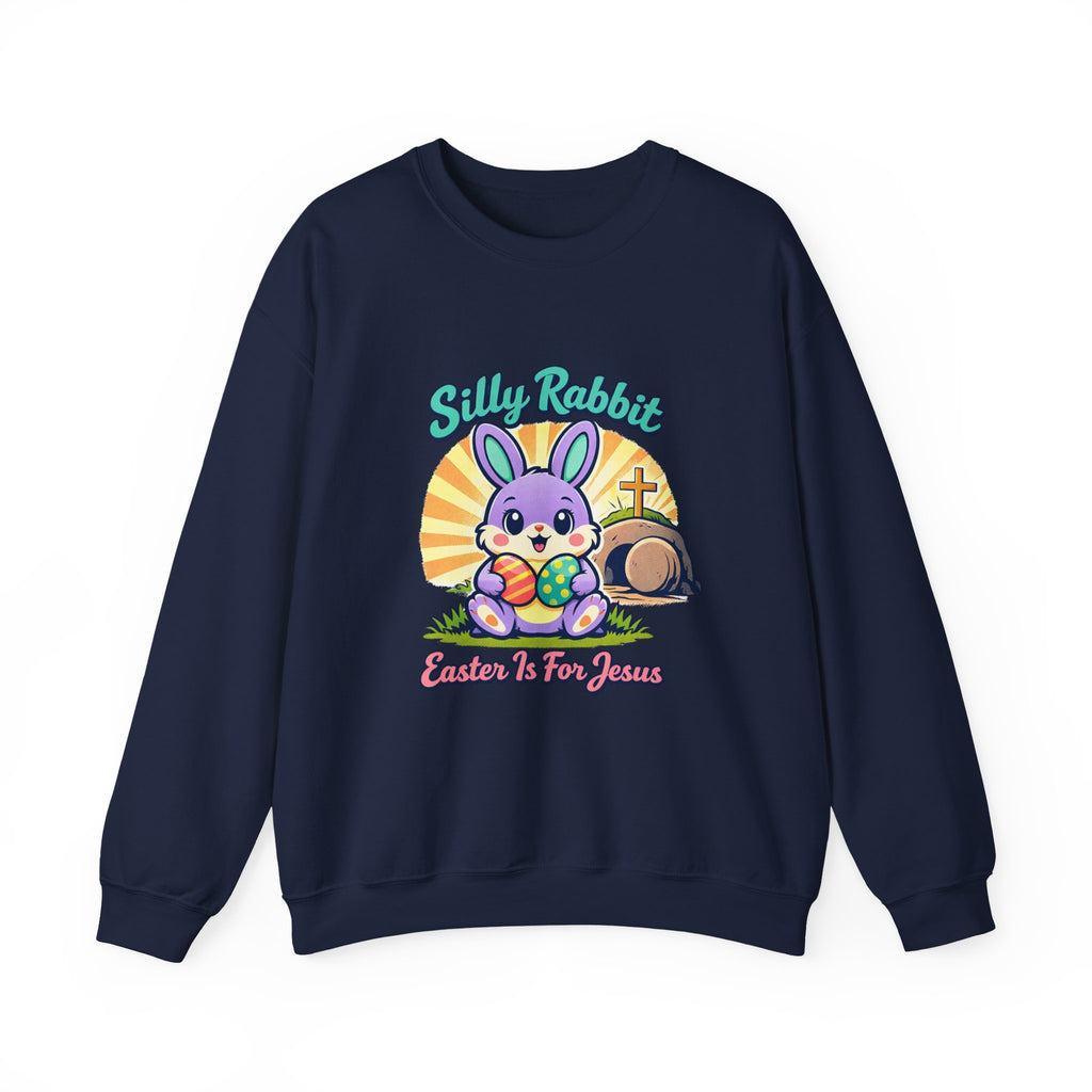 Silly Rabbit Easter Christian Sweatshirt | pastel retro, church humor