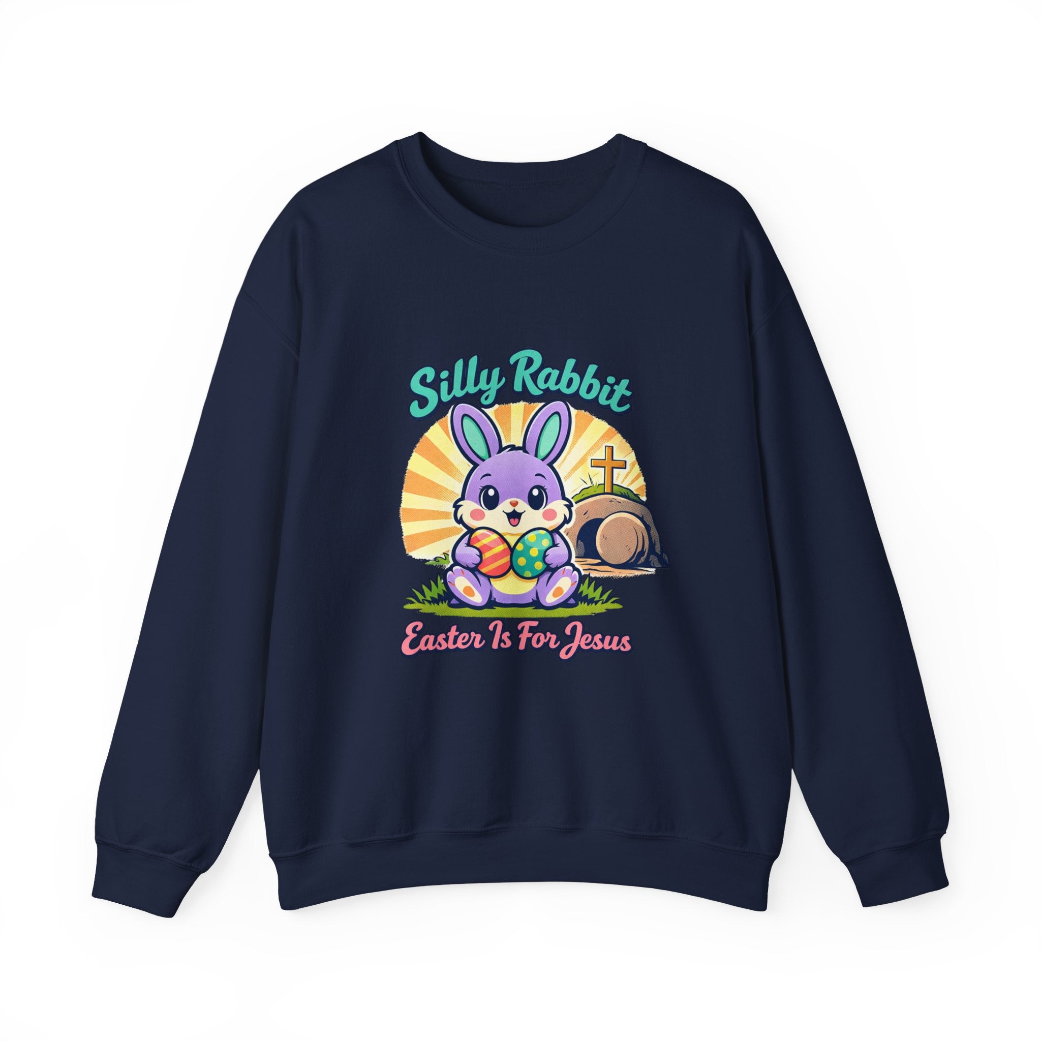 Silly Rabbit Easter Christian Sweatshirt | pastel retro, church humor