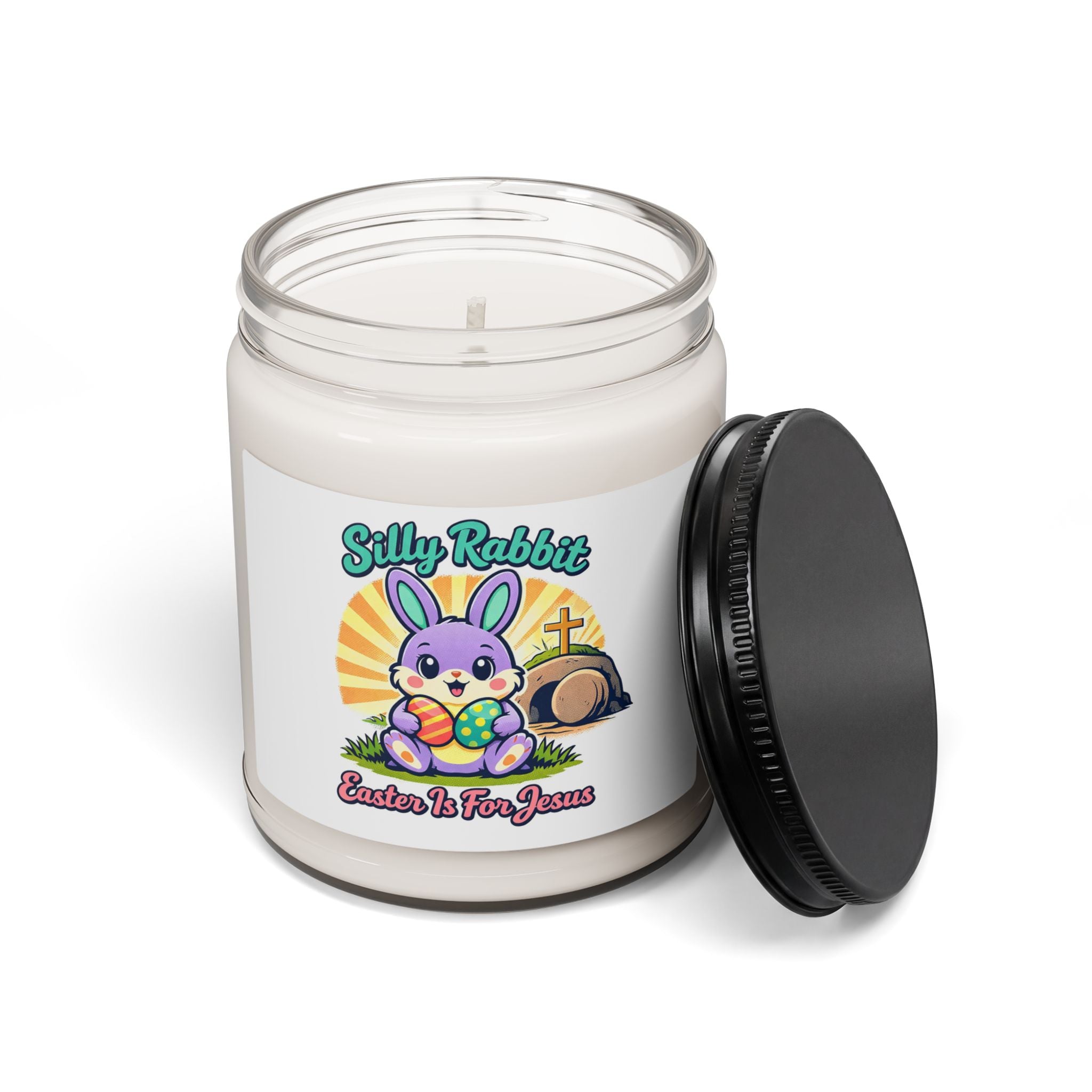 Silly Rabbit Easter Candle | Faith-Based Pastel Retro, Church Humor