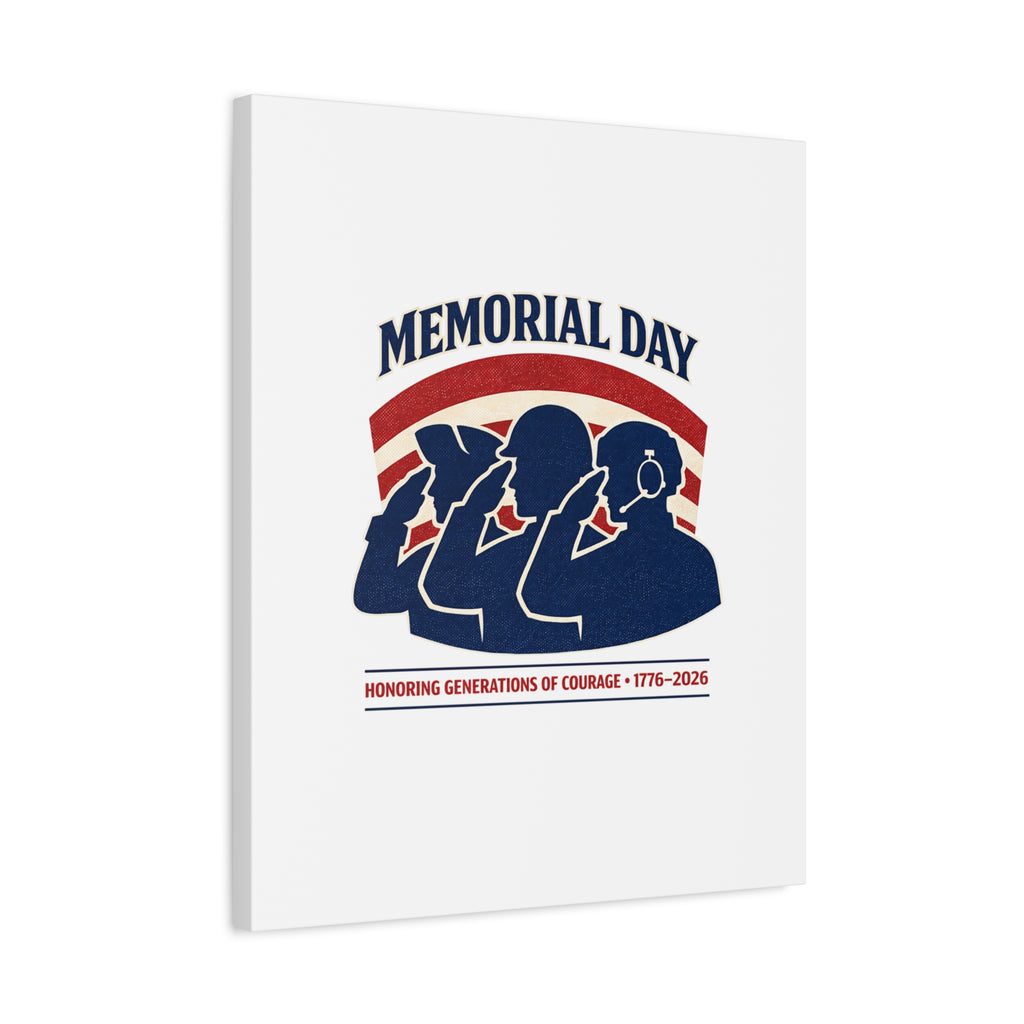 Memorial Day 1776–2026 Canvas | USA 250, patriotic vintage distressed