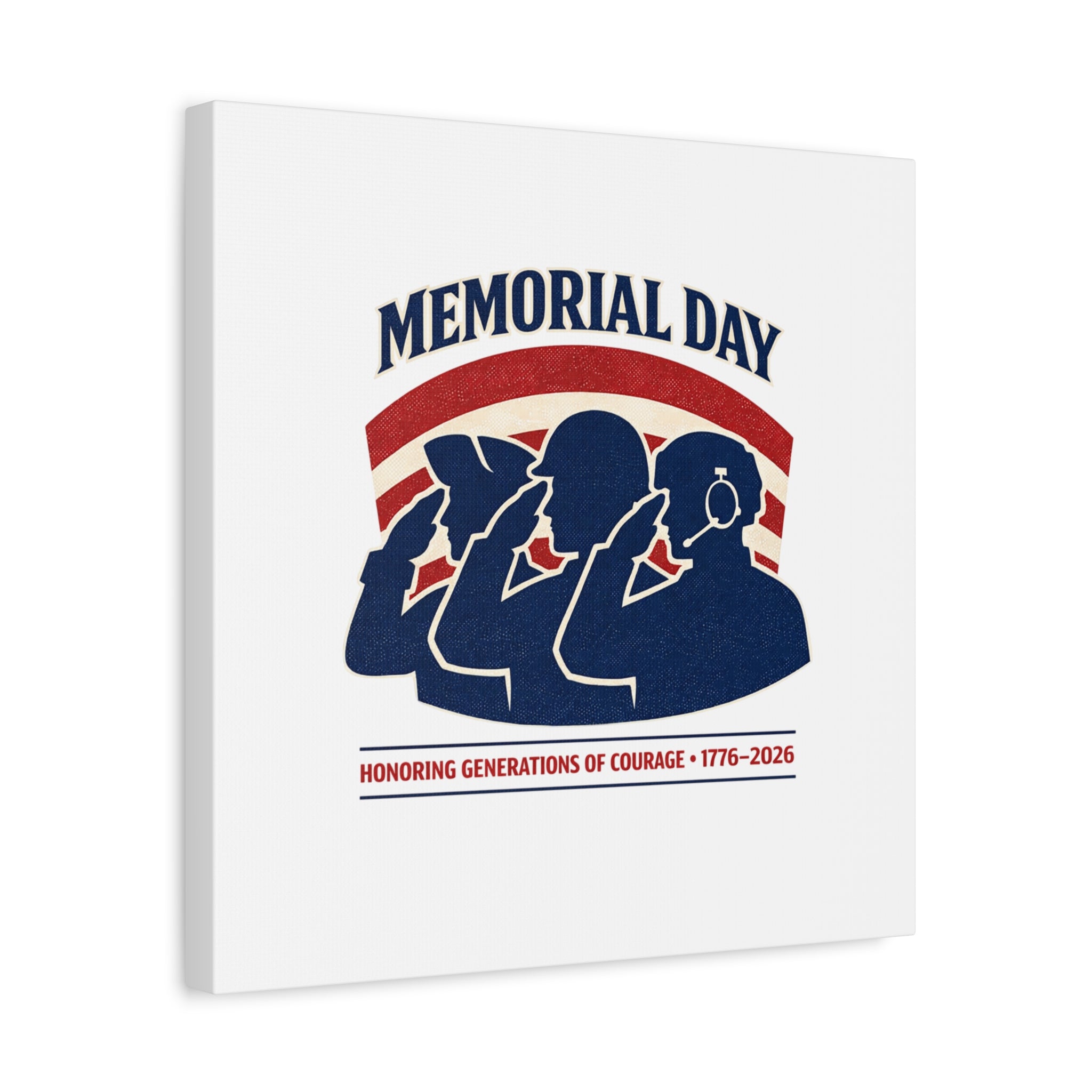 Memorial Day 1776–2026 Canvas | USA 250, patriotic vintage distressed