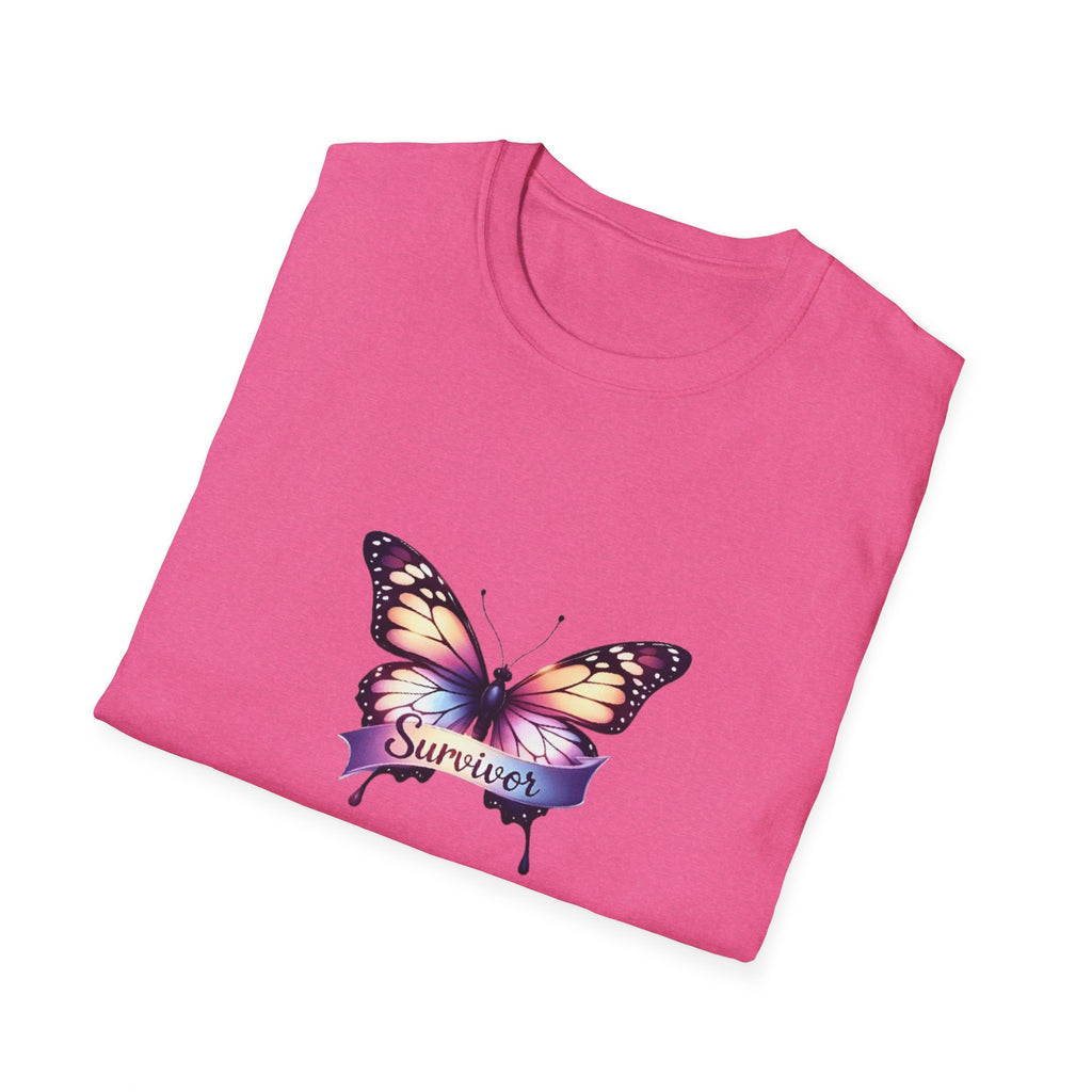 Breast Cancer Butterfly Graphic T-Shirt