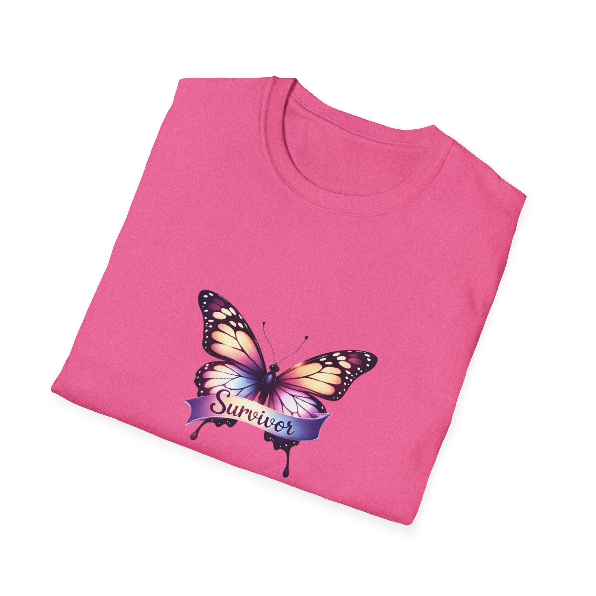 Breast Cancer Butterfly Graphic T-Shirt