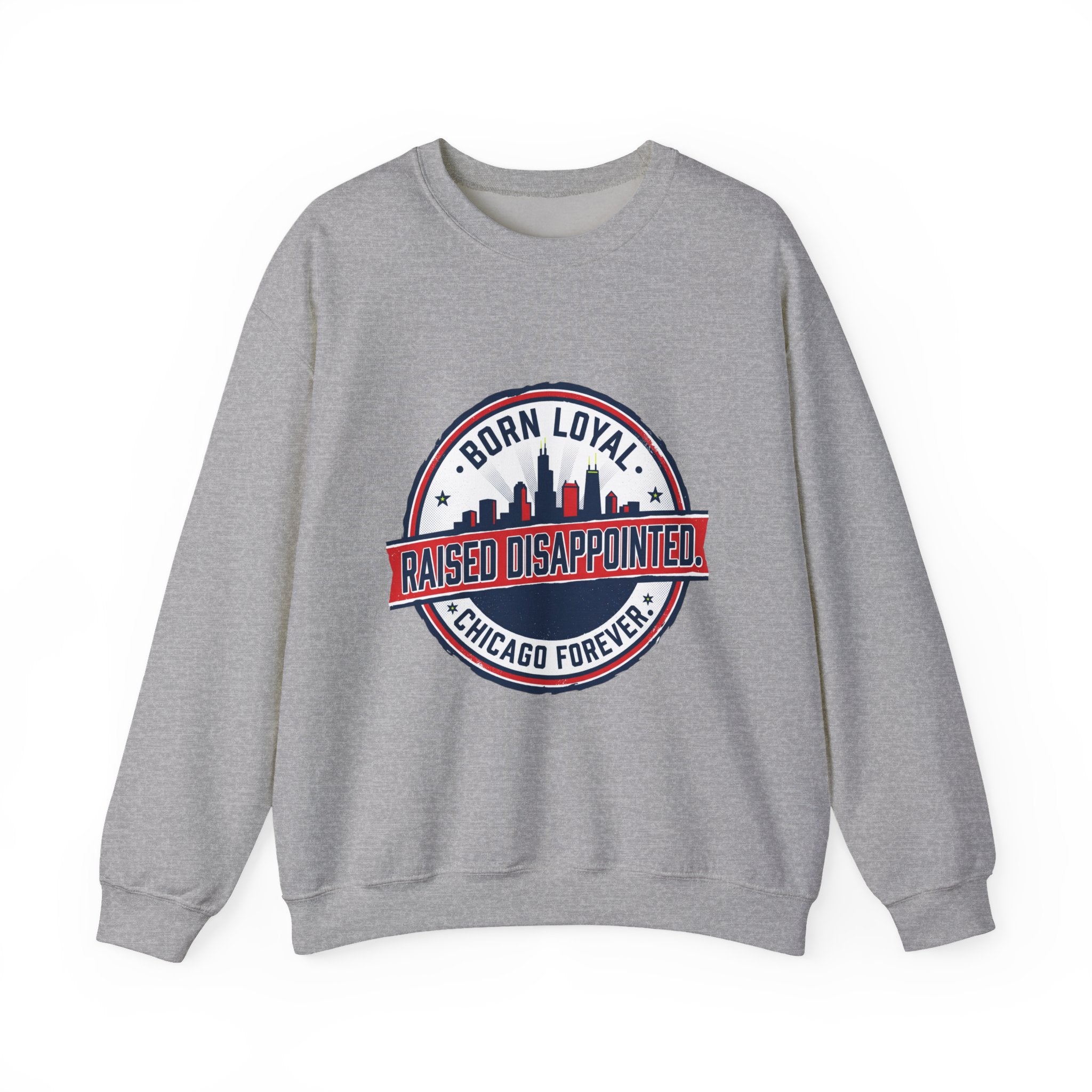 Raised Disappointed Chicago Crewneck, city basketball | rivalry humor