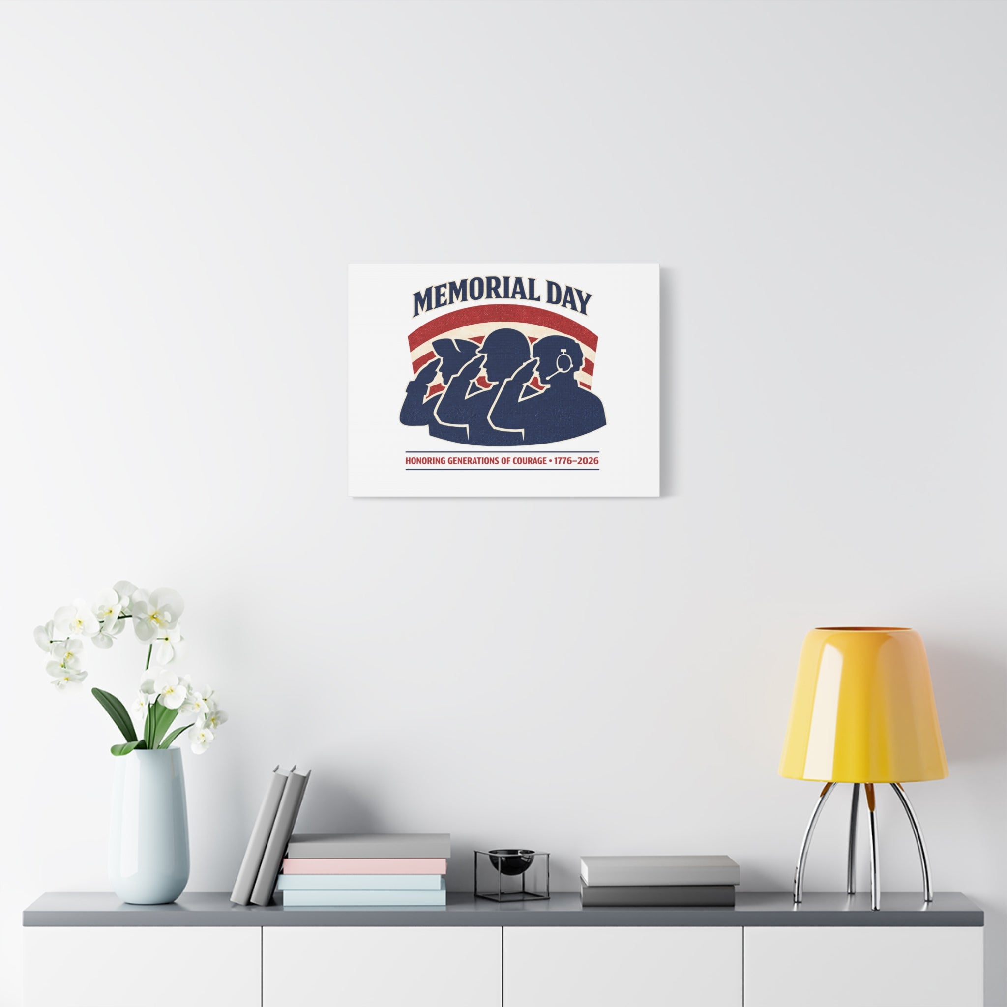 Memorial Day 1776–2026 Canvas | USA 250, patriotic vintage distressed