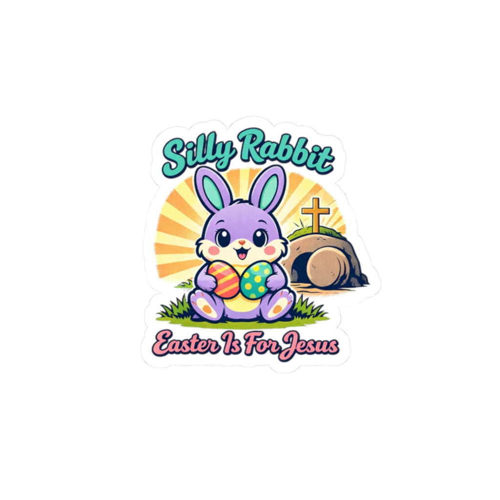 Easter Is For Jesus Sticker | Playful Christian Easter, Pastel Retro Resurrection