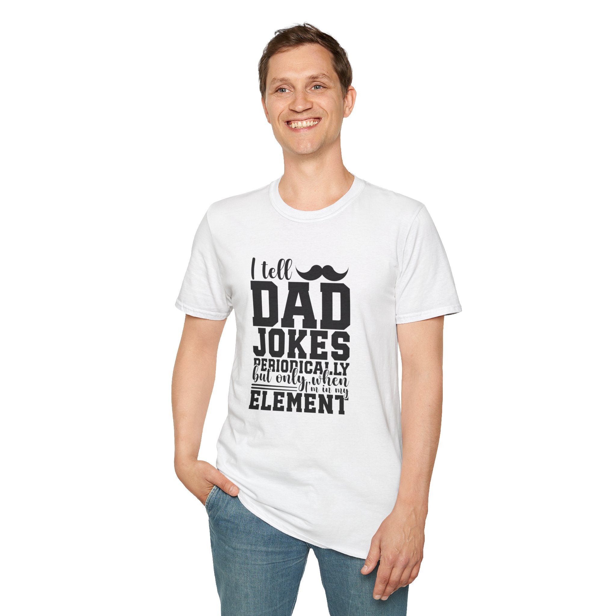I Tell Dad Jokes T-Shirt — Funny Father’s Day Tee with Mustache Design