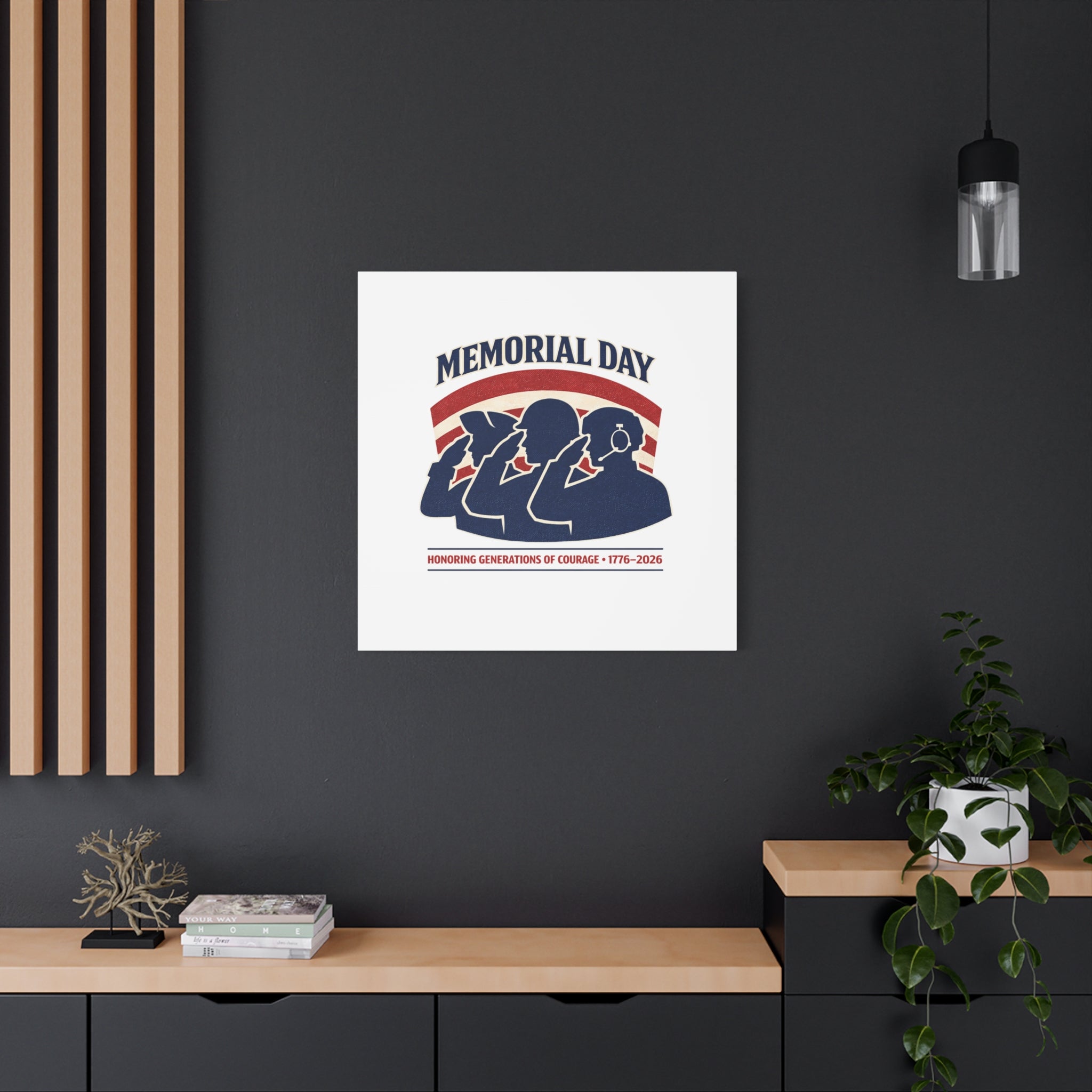 Memorial Day 1776–2026 Canvas | USA 250, patriotic vintage distressed