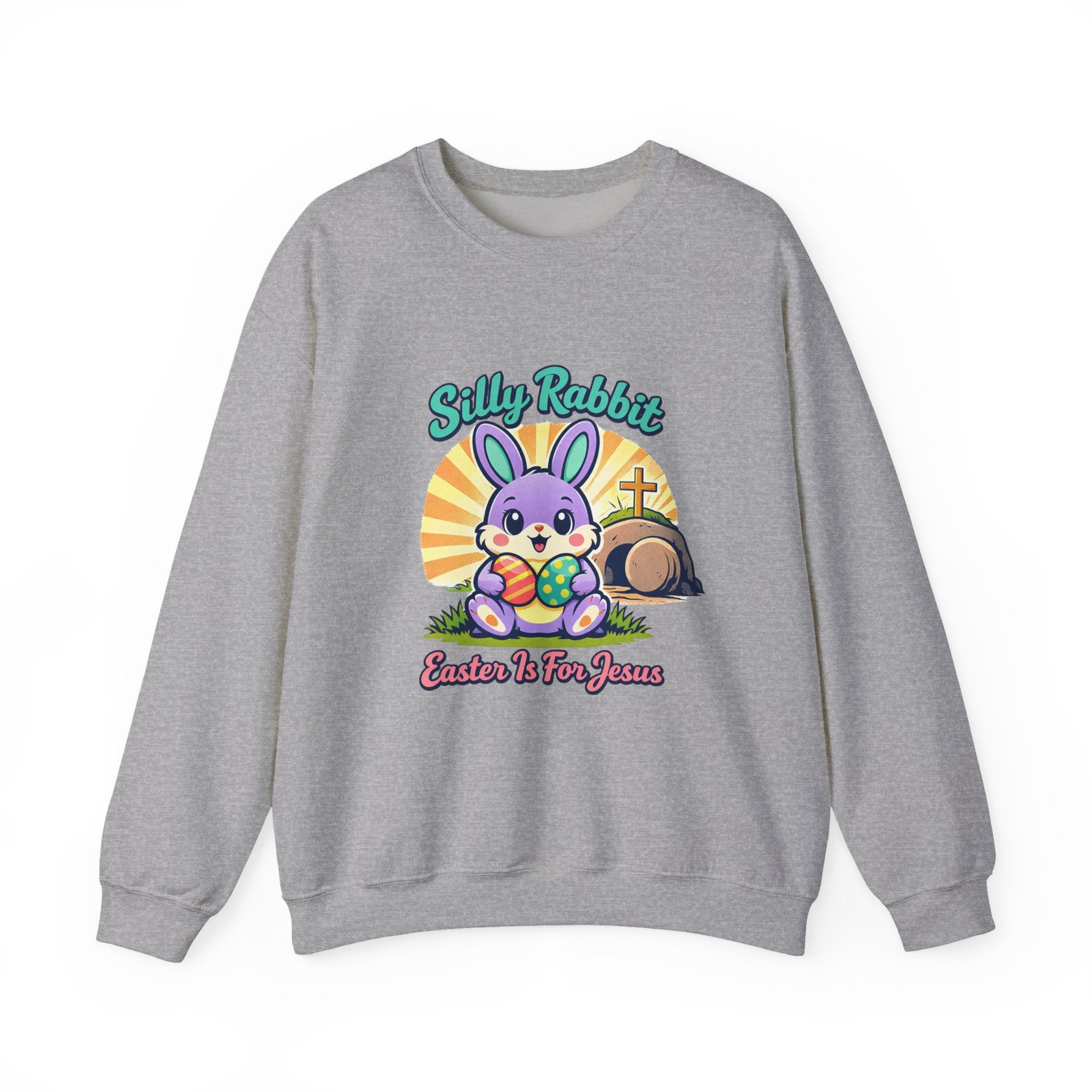Silly Rabbit Easter Christian Sweatshirt | pastel retro, church humor
