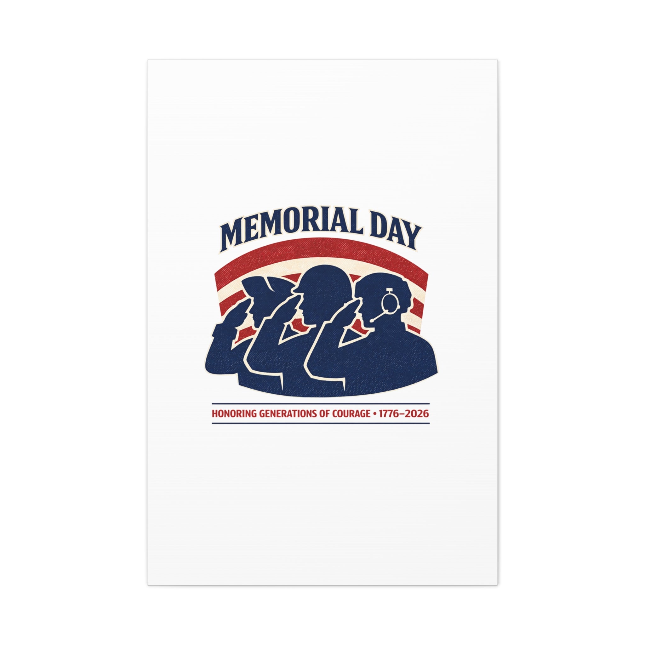 Memorial Day 1776–2026 Canvas | USA 250, patriotic vintage distressed