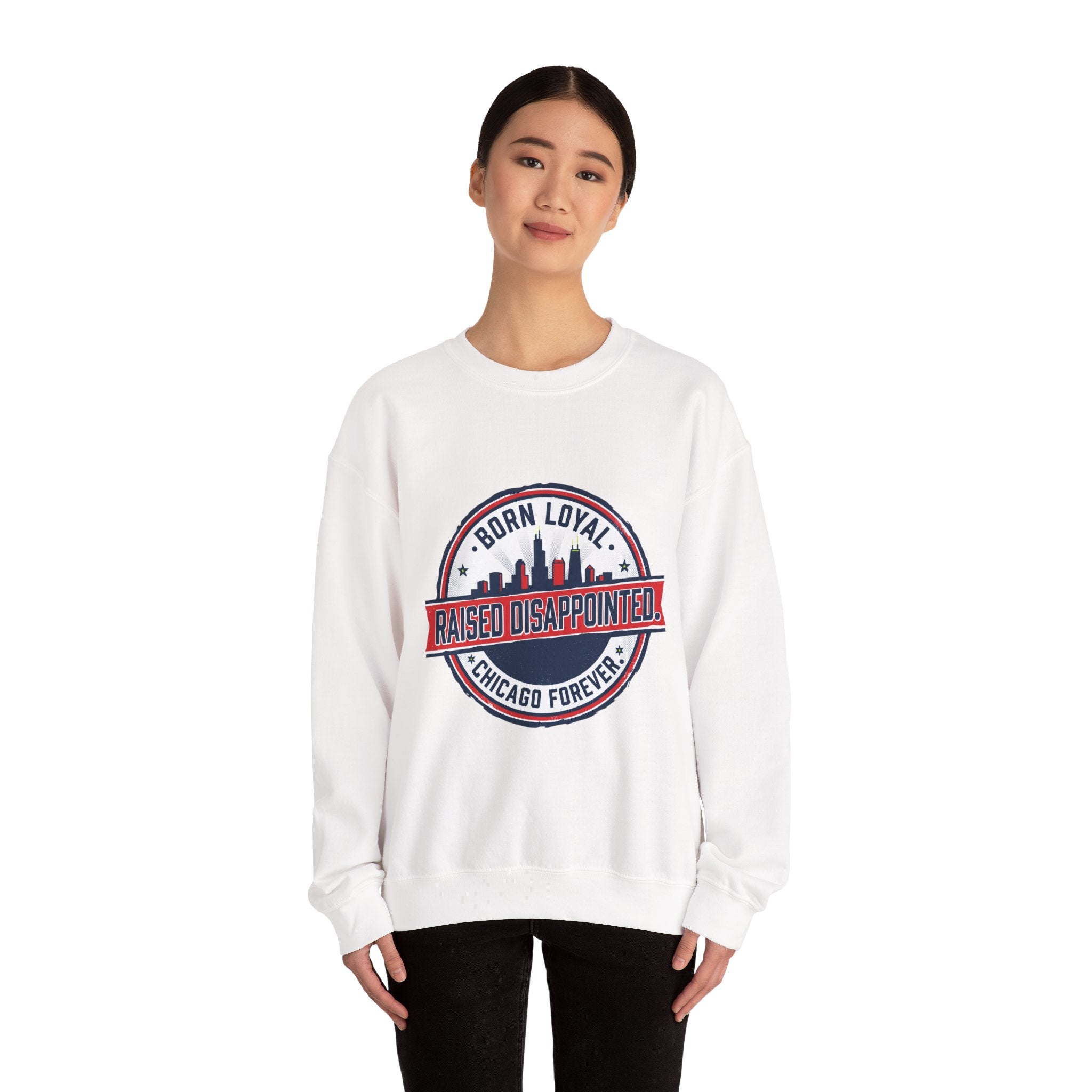 Raised Disappointed Chicago Crewneck, city basketball | rivalry humor