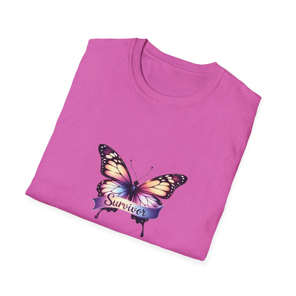 Breast Cancer Butterfly Graphic T-Shirt
