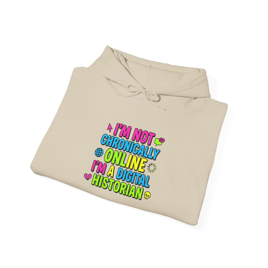 I'm Not Chronically Online I'm a Digital Historian Hoodie | meme shirt, brainrot humor