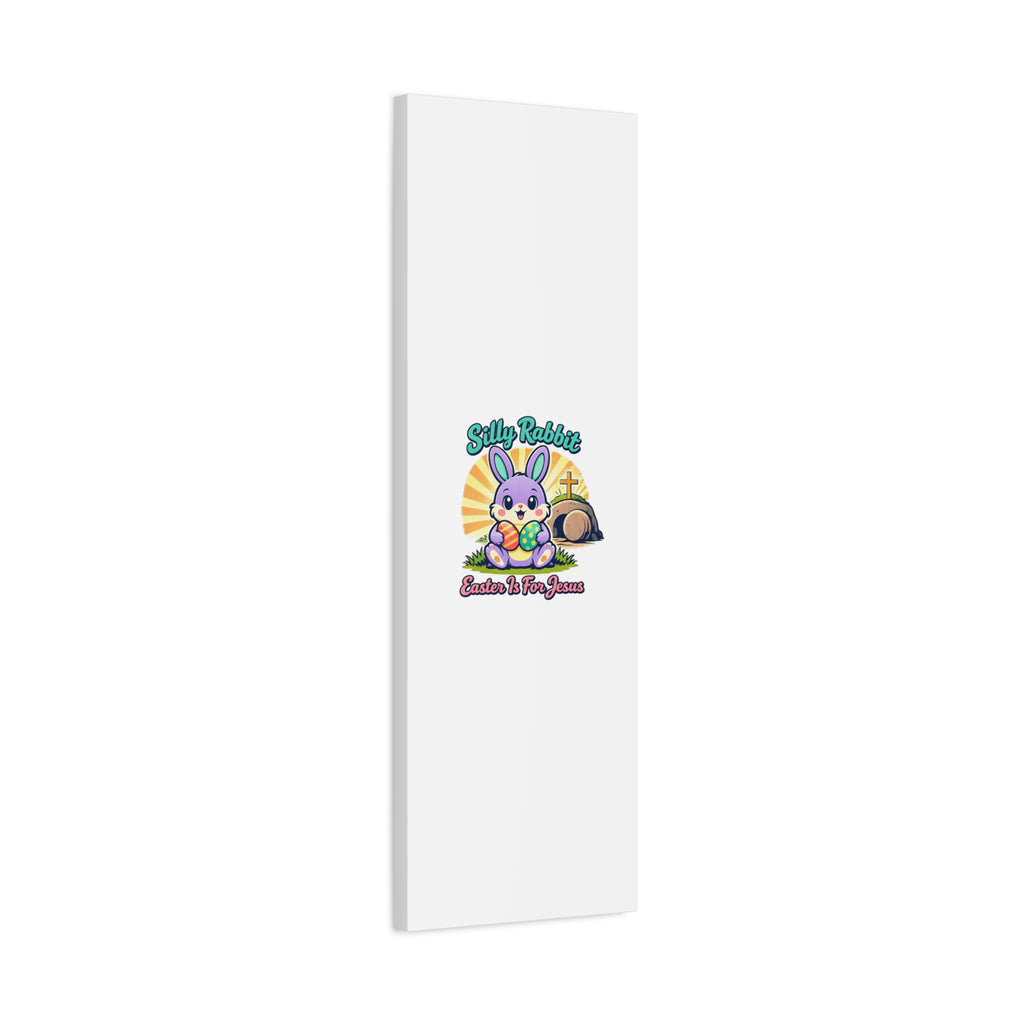 Easter Is For Jesus Bunny Canvas | Easter Christian, Faith-Based Pastel Retro