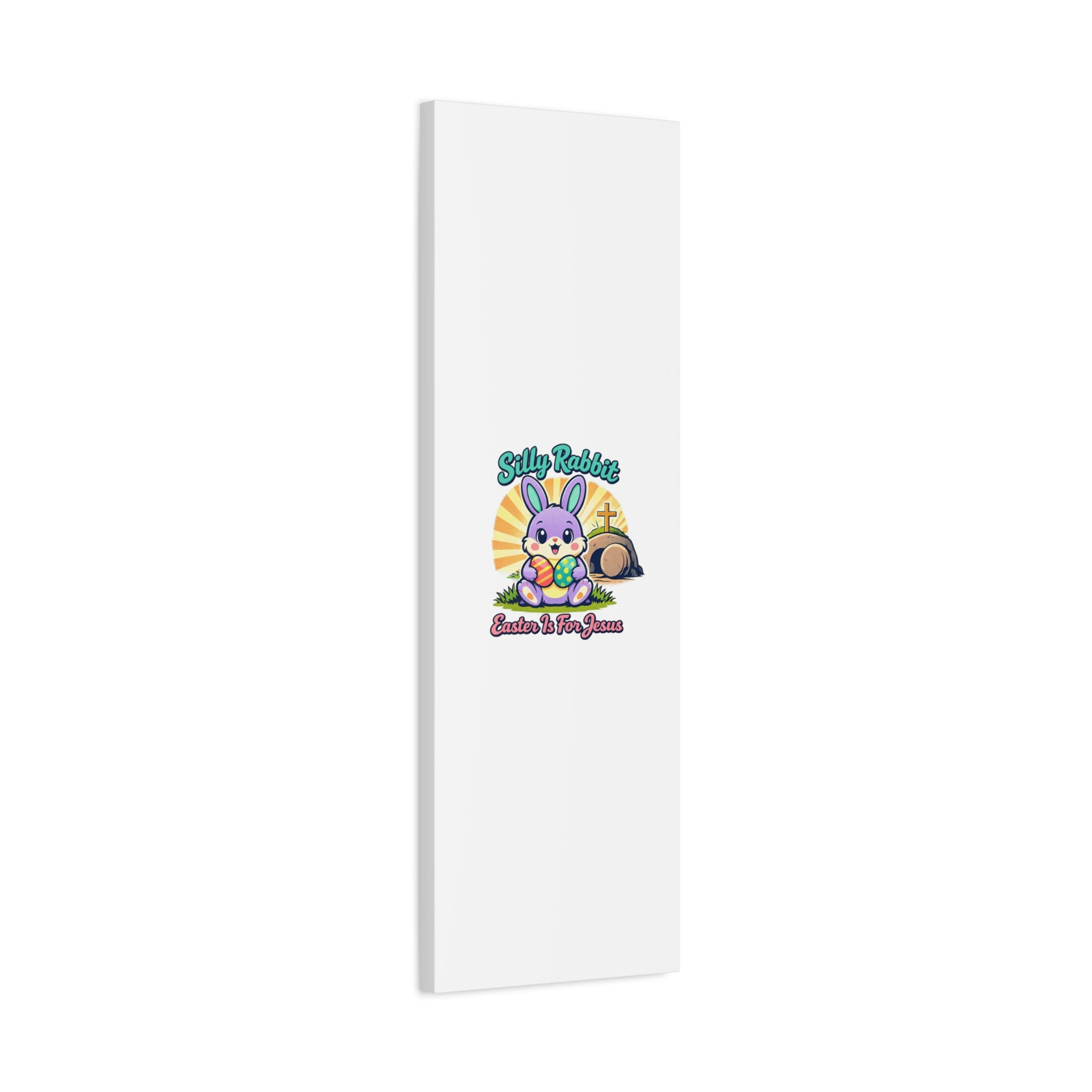 Easter Is For Jesus Bunny Canvas | Easter Christian, Faith-Based Pastel Retro