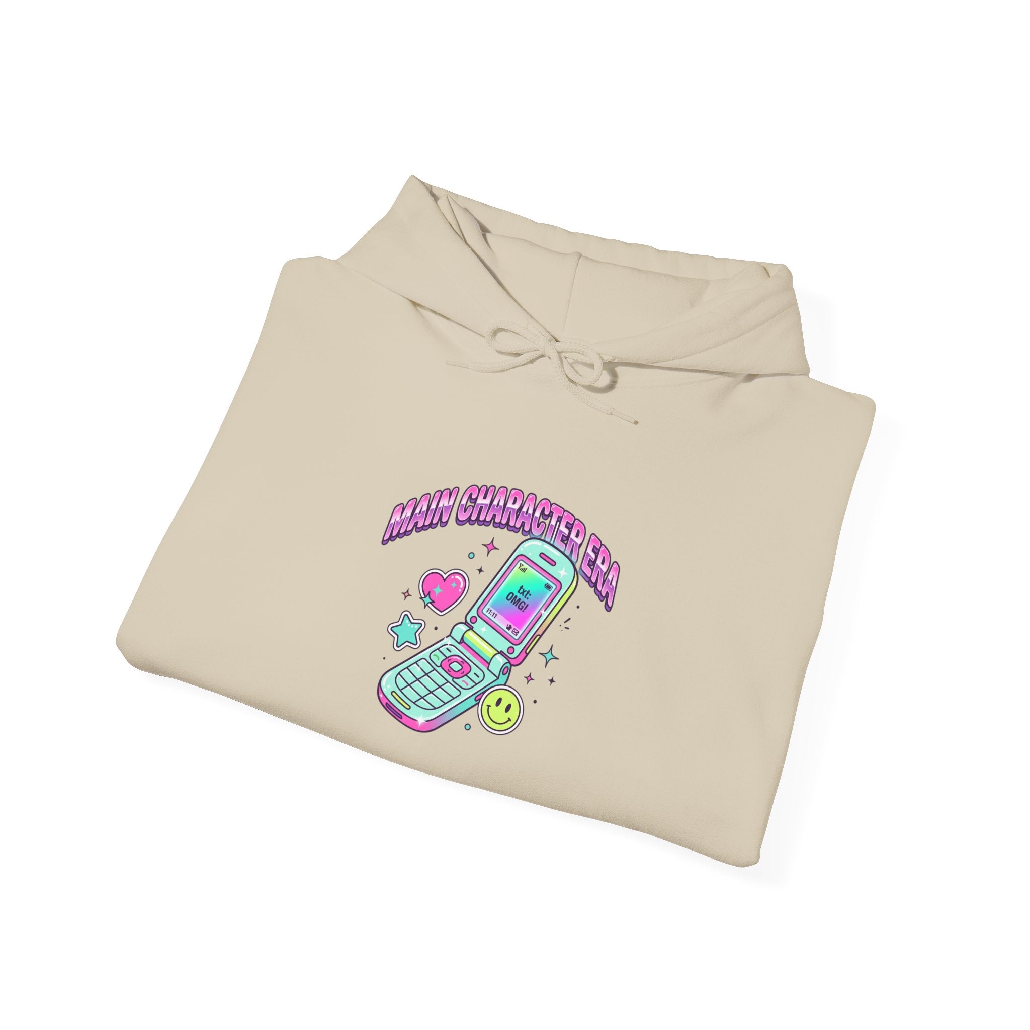 Flirty Flip Phone Graphic Hoodie | Y2K Aesthetic, 2000s Retro
