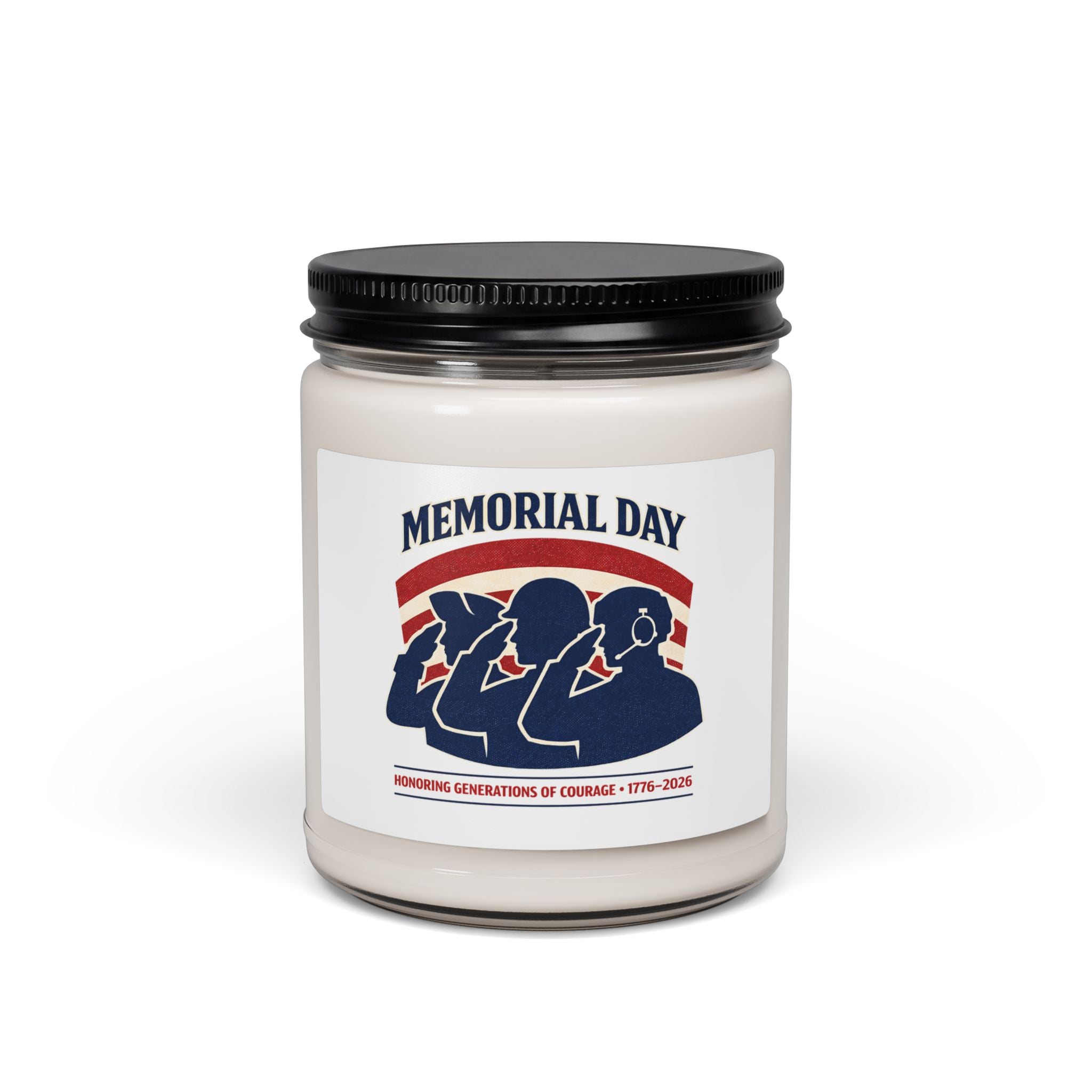Memorial Day 1776–2026 Candle | USA 250 Patriotic Soy Candle, vintage distressed