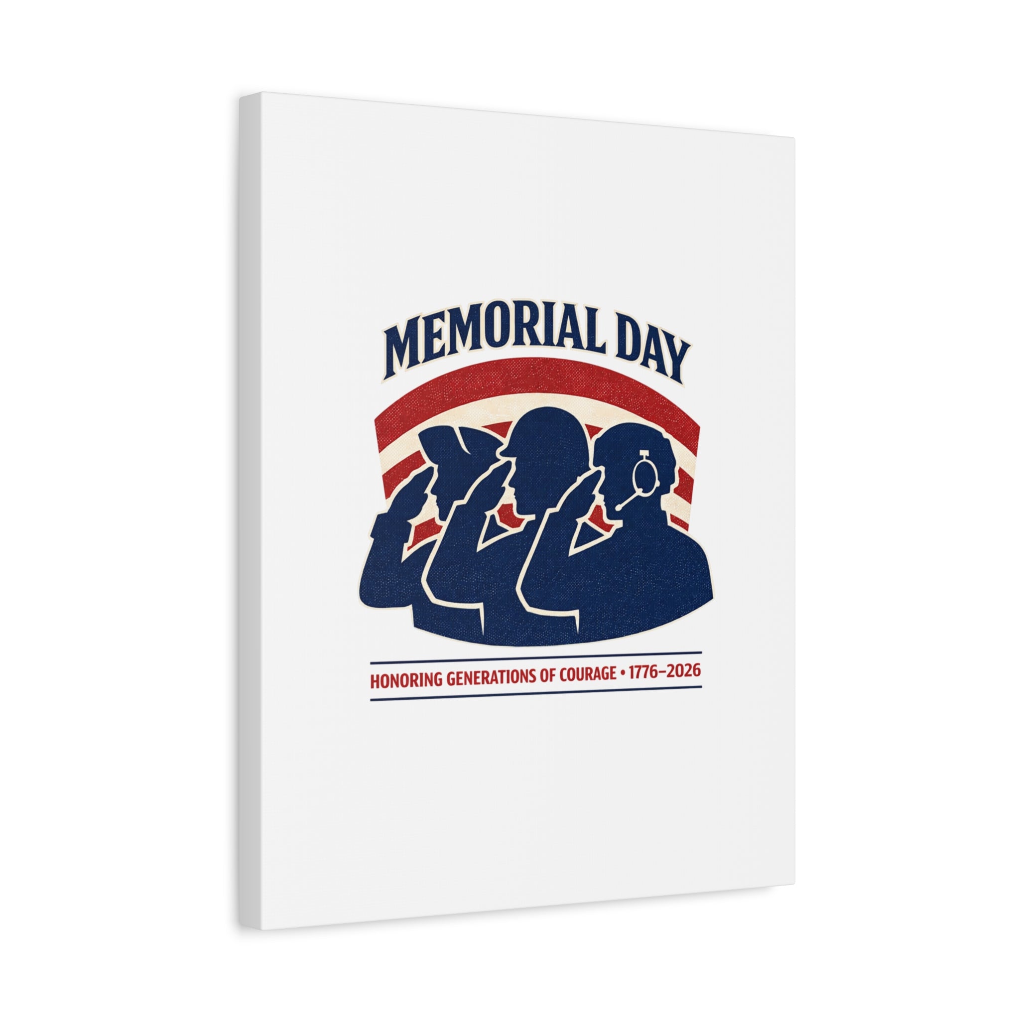 Memorial Day 1776–2026 Canvas | USA 250, patriotic vintage distressed