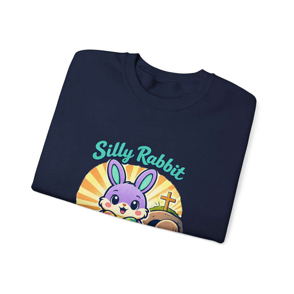 Silly Rabbit Easter Christian Sweatshirt | pastel retro, church humor