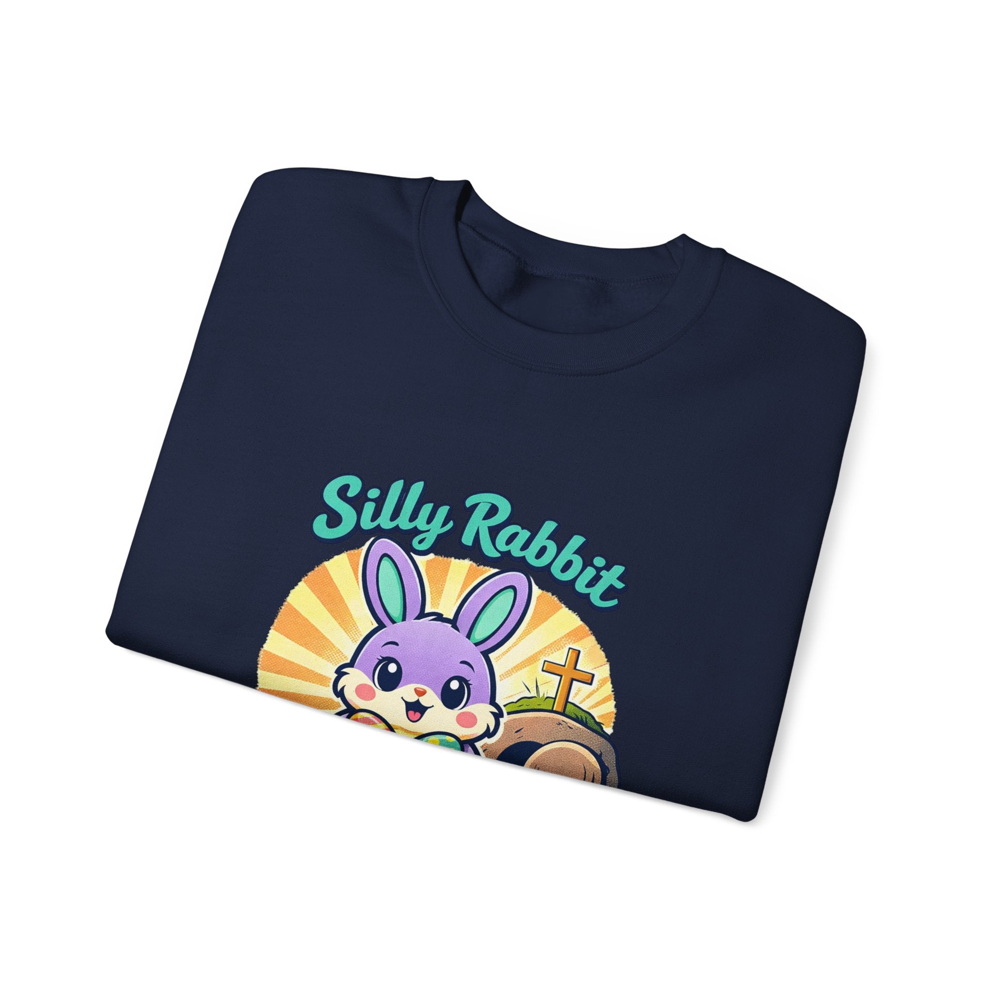 Silly Rabbit Easter Christian Sweatshirt | pastel retro, church humor