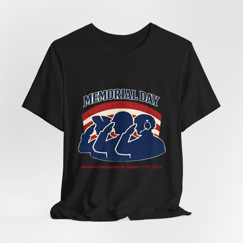 Memorial Day 1776–2026 USA 250 Vintage Distressed T-Shirt | Patriotic Red White Blue