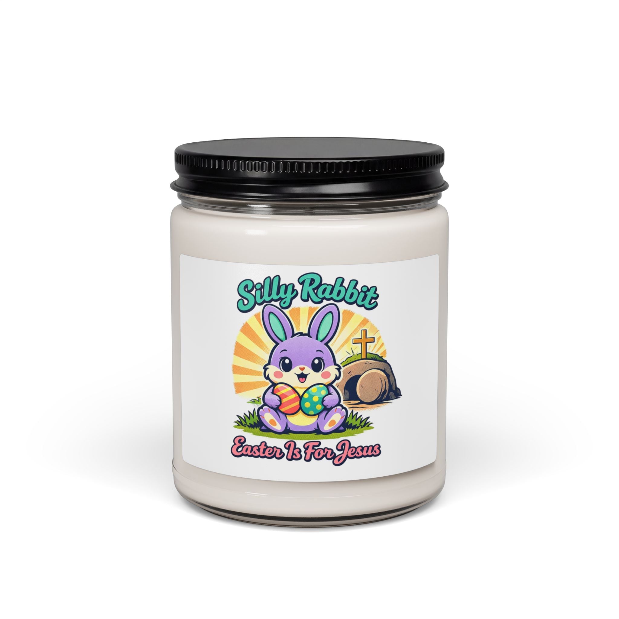 Silly Rabbit Easter Candle | Faith-Based Pastel Retro, Church Humor