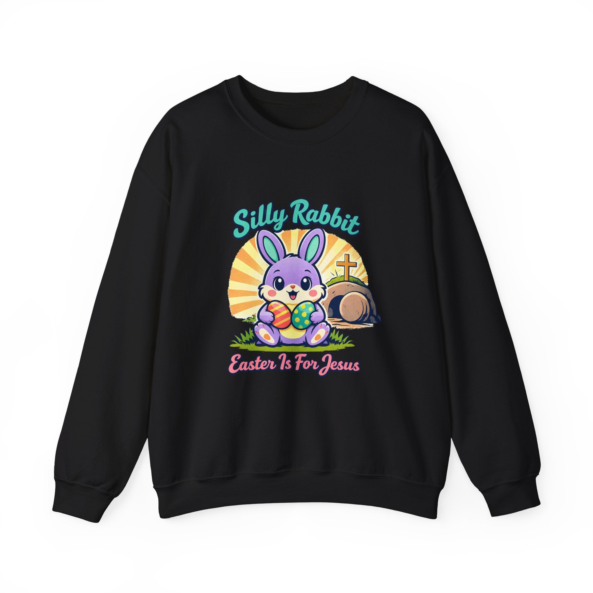 Silly Rabbit Easter Christian Sweatshirt | pastel retro, church humor