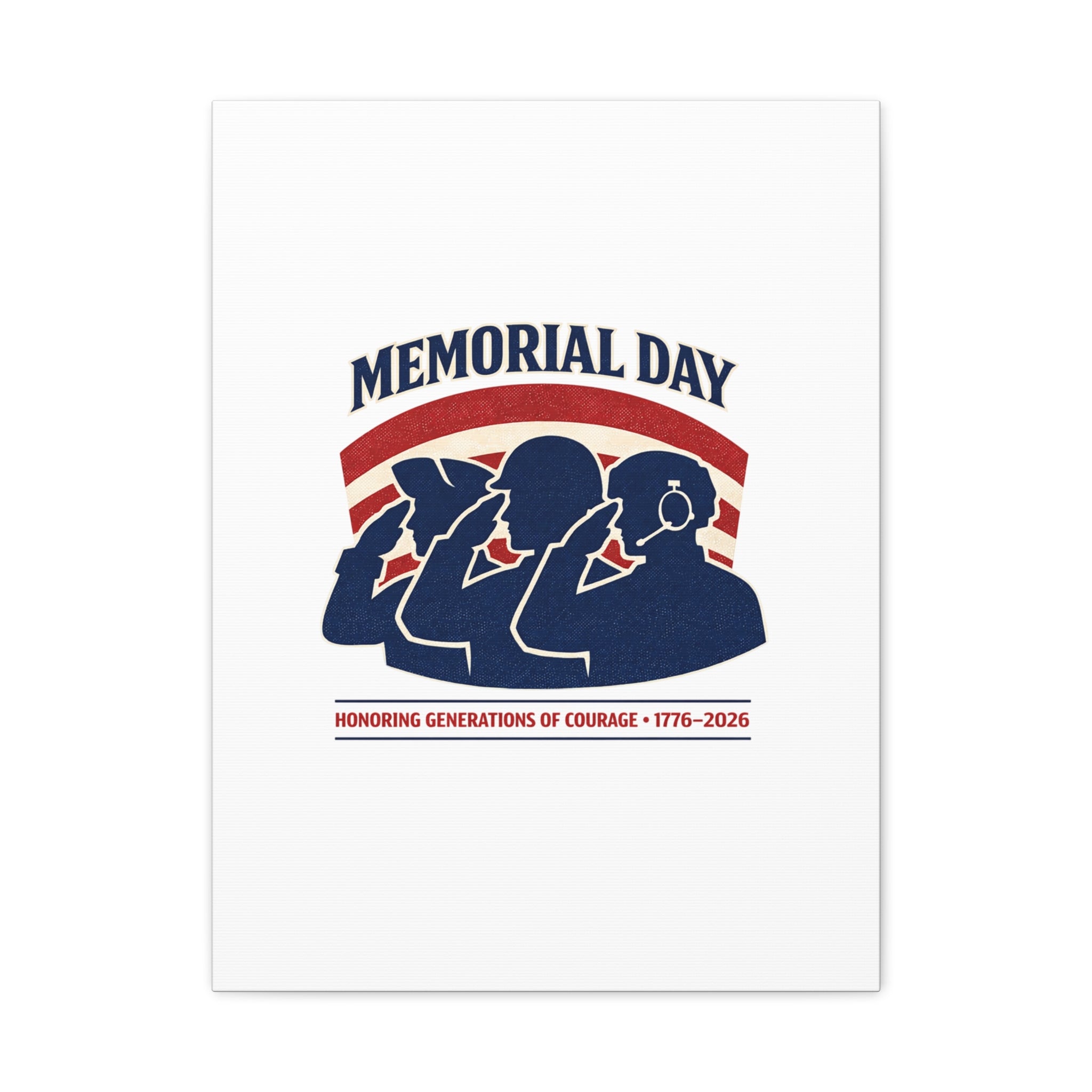 Memorial Day 1776–2026 Canvas | USA 250, patriotic vintage distressed
