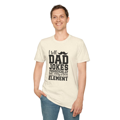 I Tell Dad Jokes T-Shirt — Funny Father’s Day Tee with Mustache Design