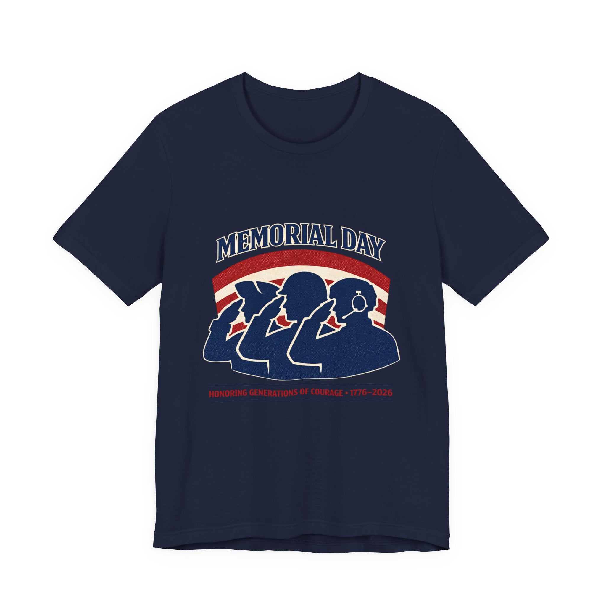 Memorial Day 1776–2026 USA 250 Vintage Distressed T-Shirt | Patriotic Red White Blue