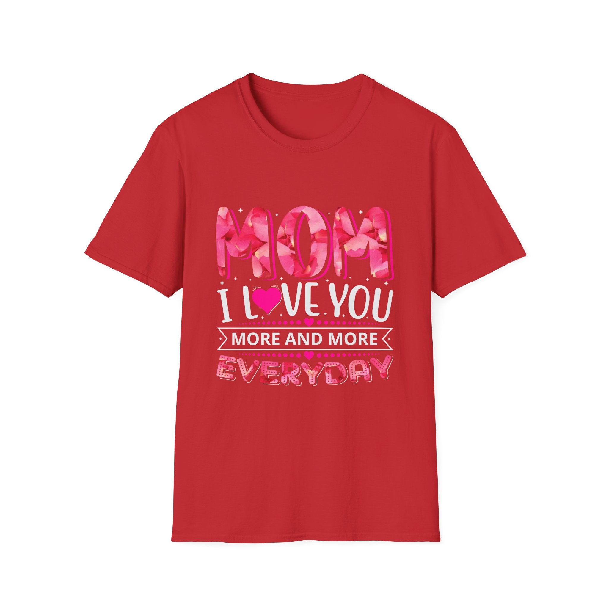 Mom Everyday T-Shirt – Pink Heart Mother’s Day Tee
