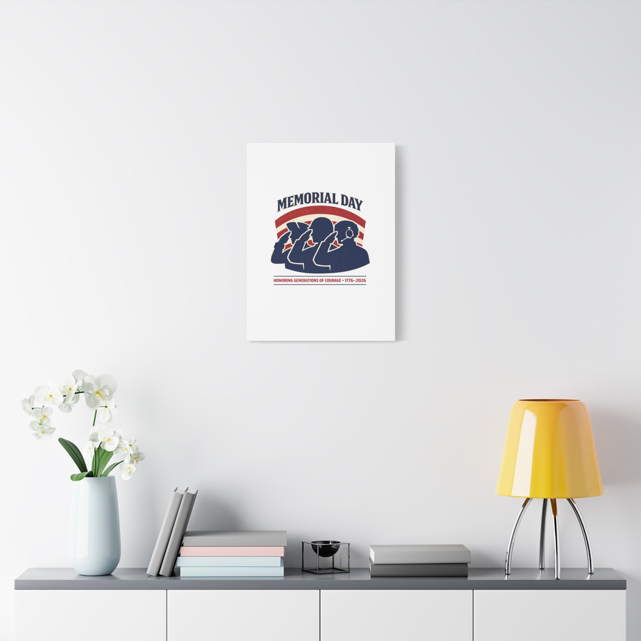 Memorial Day 1776–2026 Canvas | USA 250, patriotic vintage distressed