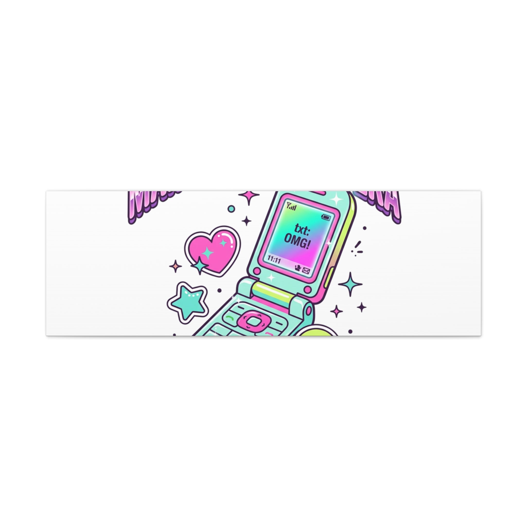 Main Character Era Canvas | Y2K Aesthetic, Retro Flip Phone Wall Art