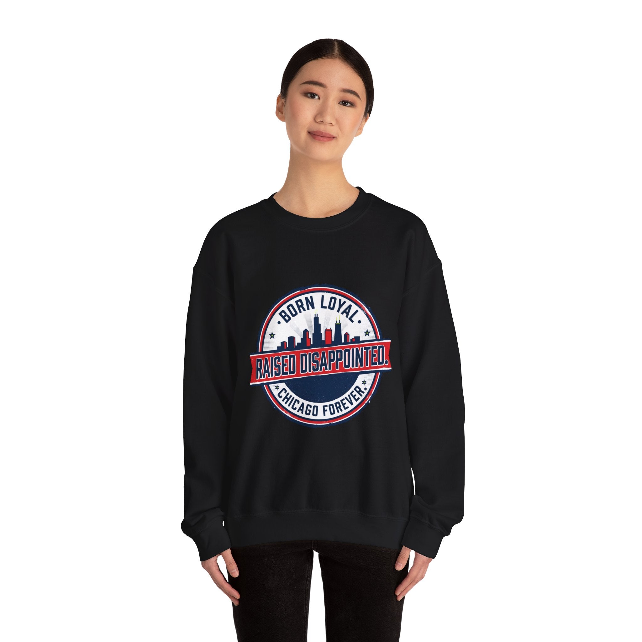 Raised Disappointed Chicago Crewneck, city basketball | rivalry humor