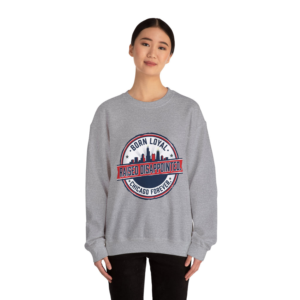 Raised Disappointed Chicago Crewneck, city basketball | rivalry humor