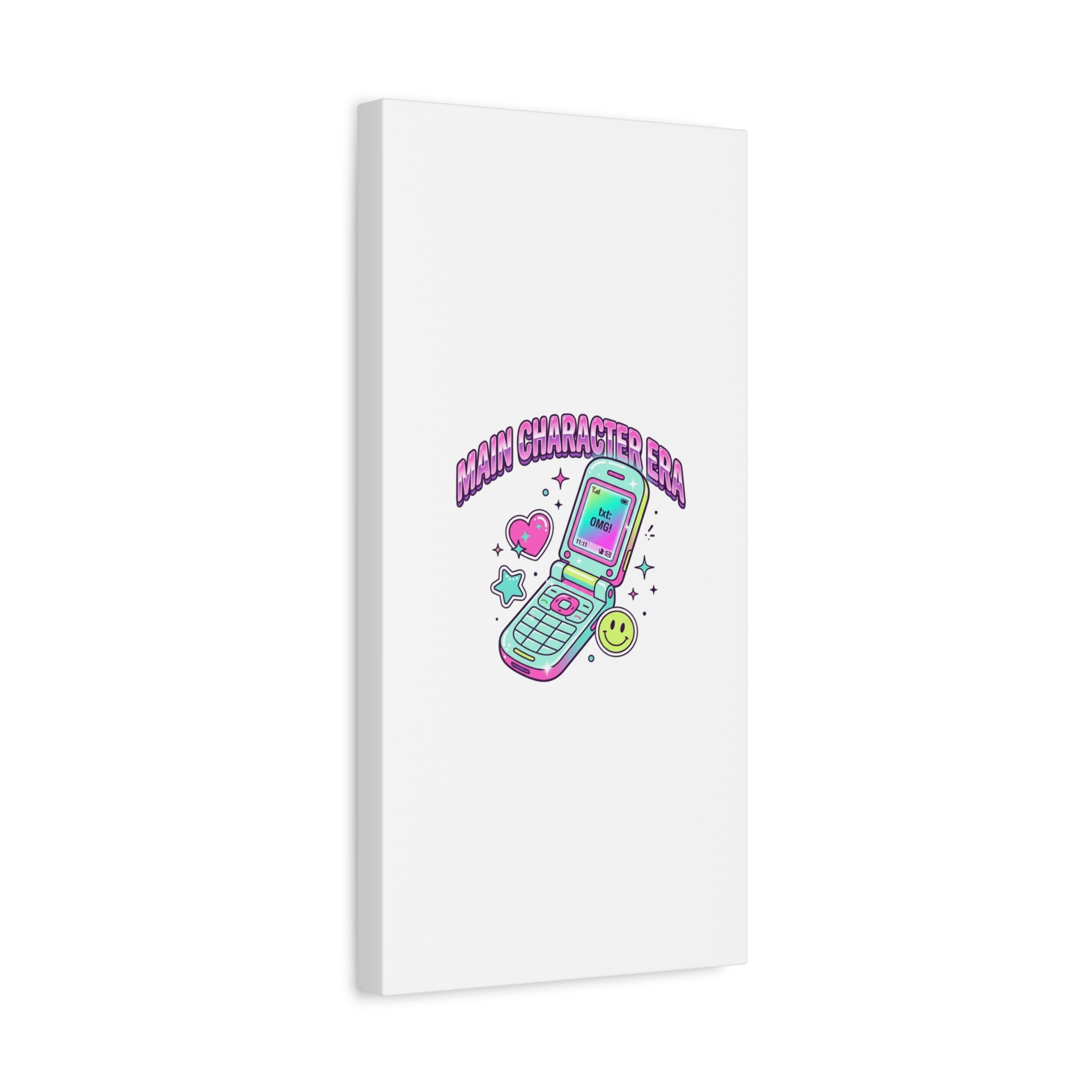 Main Character Era Canvas | Y2K Aesthetic, Retro Flip Phone Wall Art