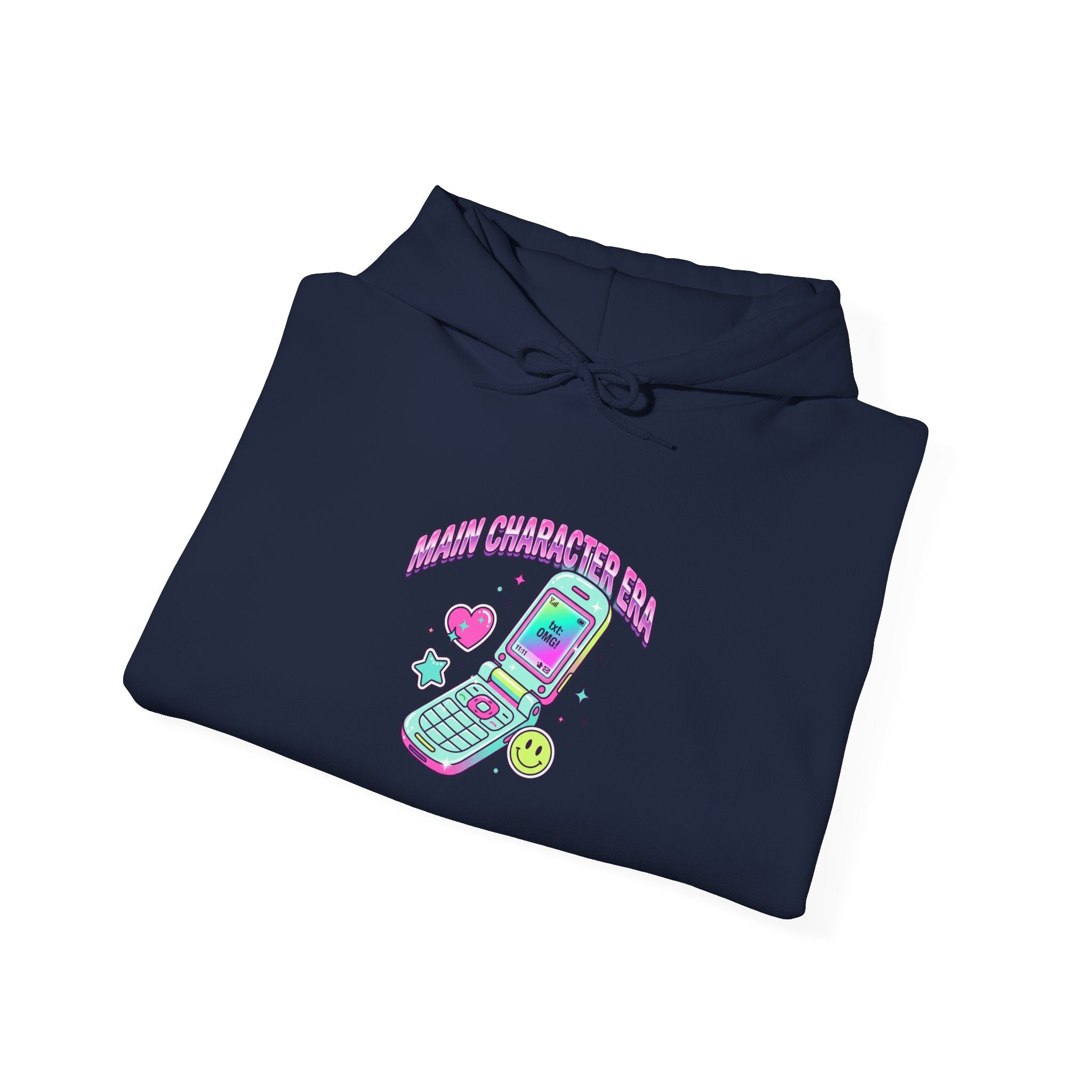 Flirty Flip Phone Graphic Hoodie | Y2K Aesthetic, 2000s Retro