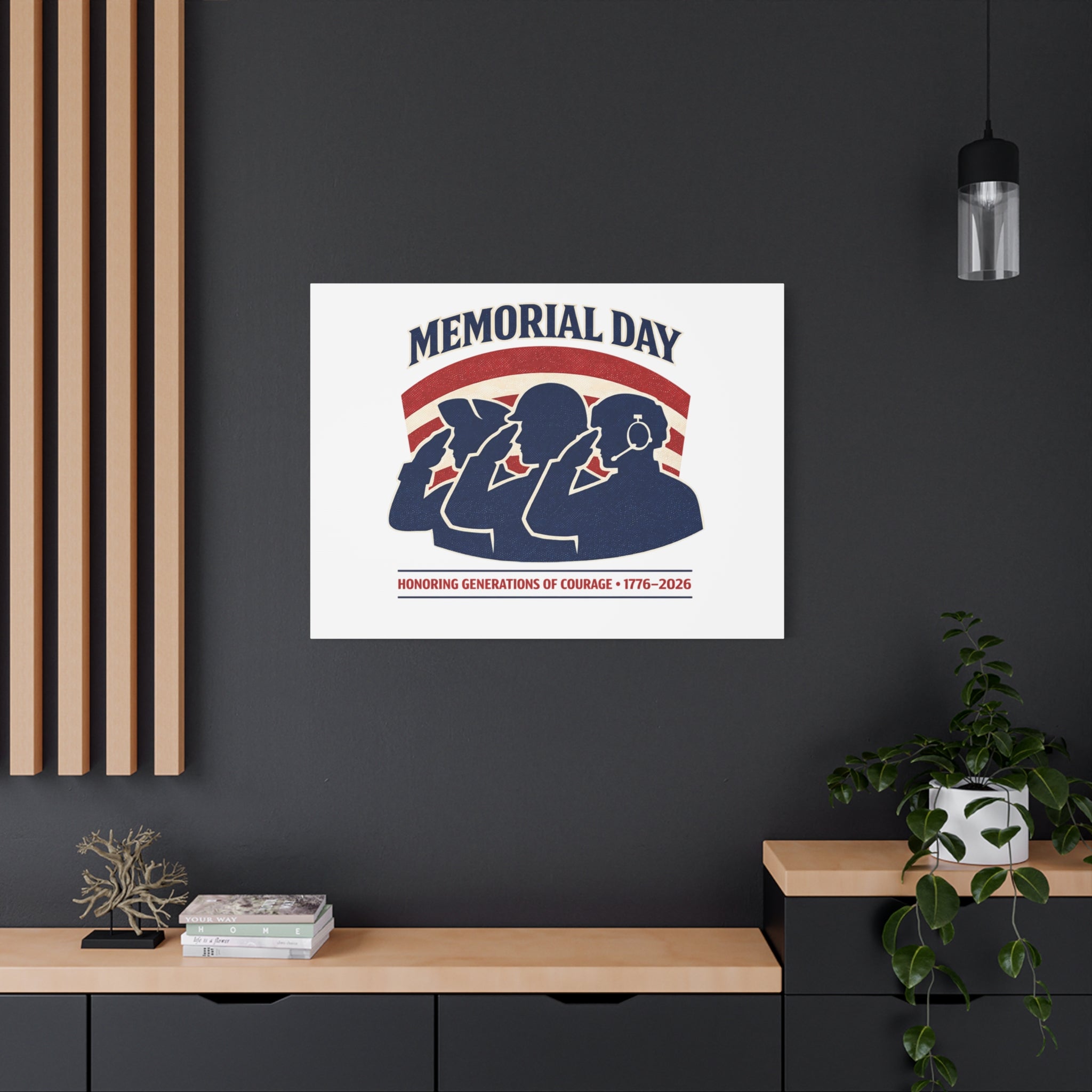 Memorial Day 1776–2026 Canvas | USA 250, patriotic vintage distressed
