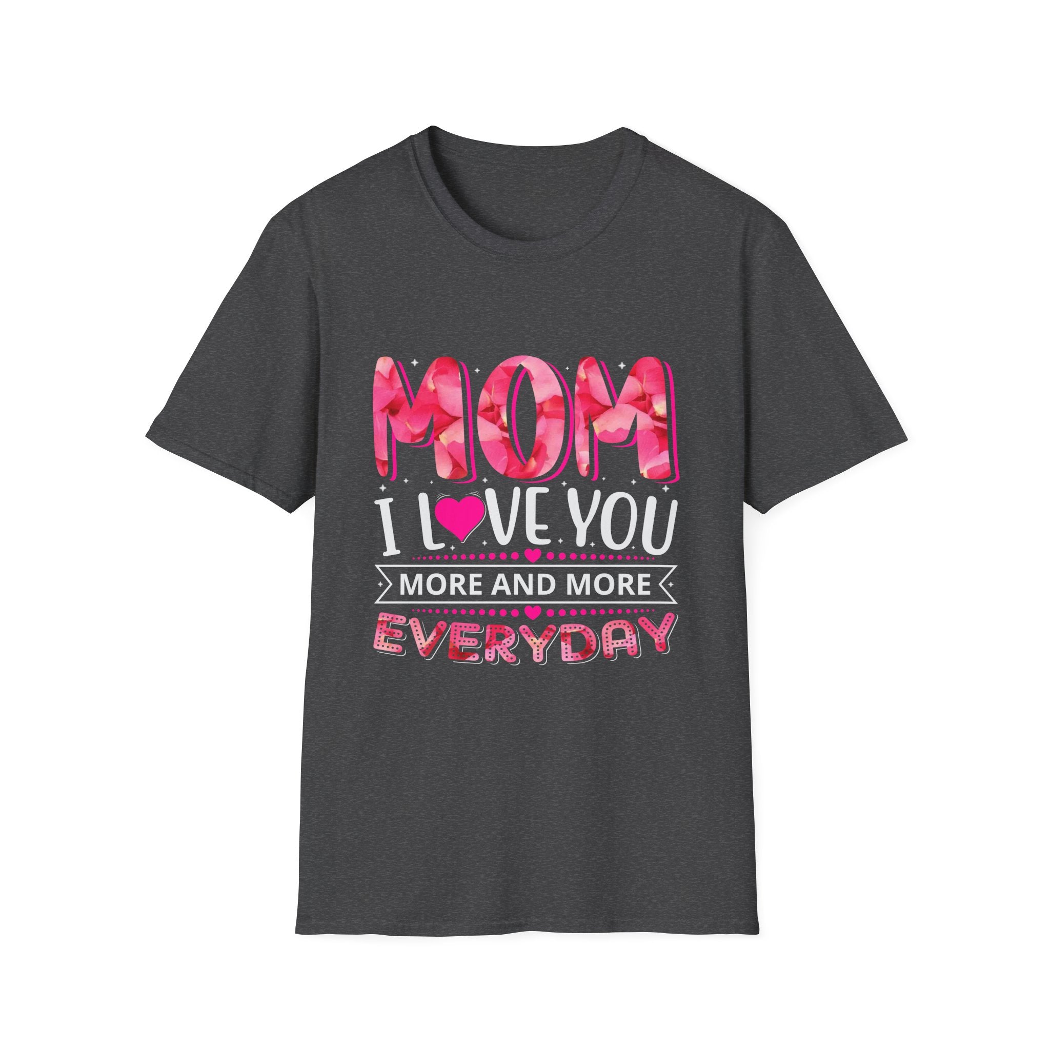 Mom Everyday T-Shirt – Pink Heart Mother’s Day Tee