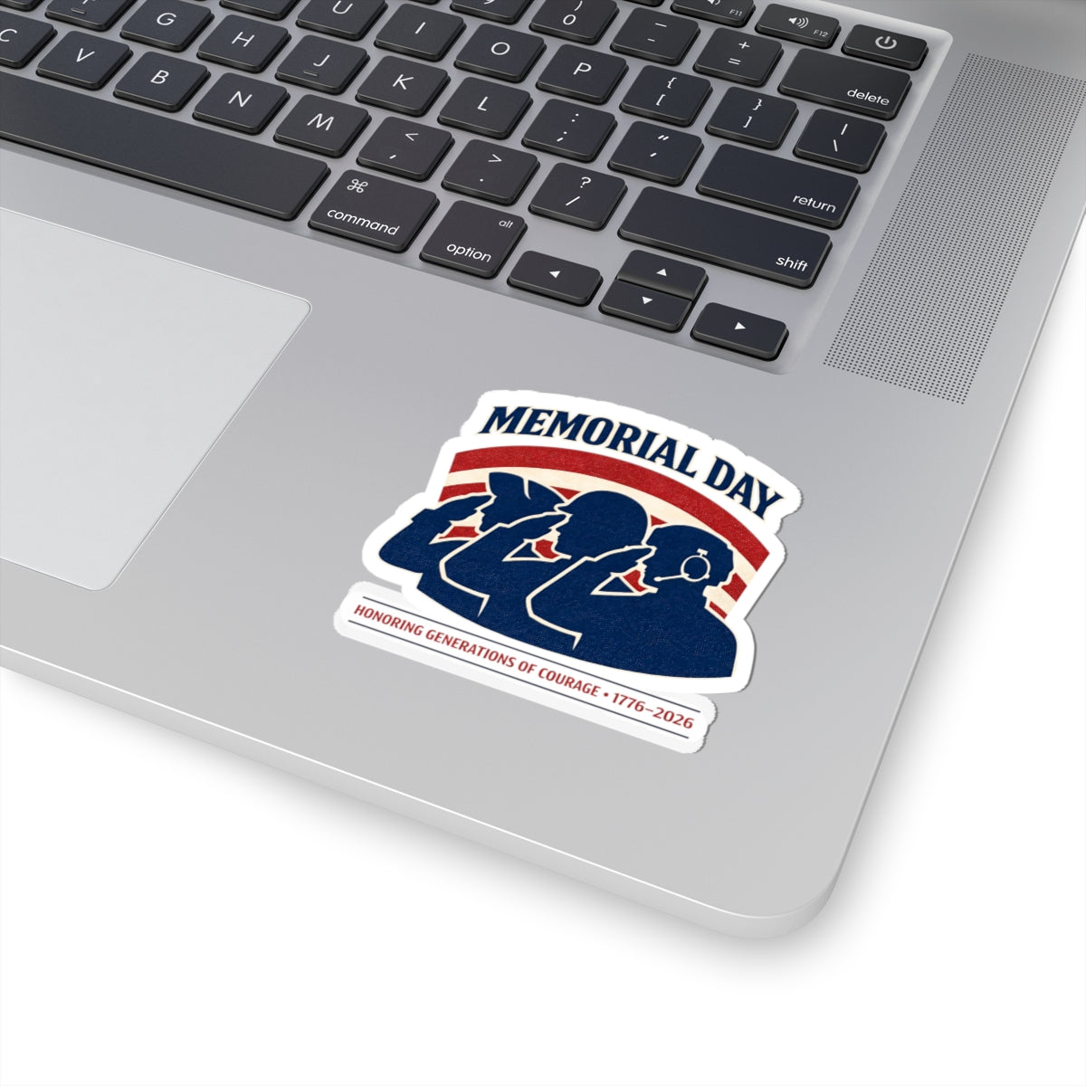 Memorial Day 1776–2026 Kiss-Cut Stickers | USA 250, vintage distressed patriotic
