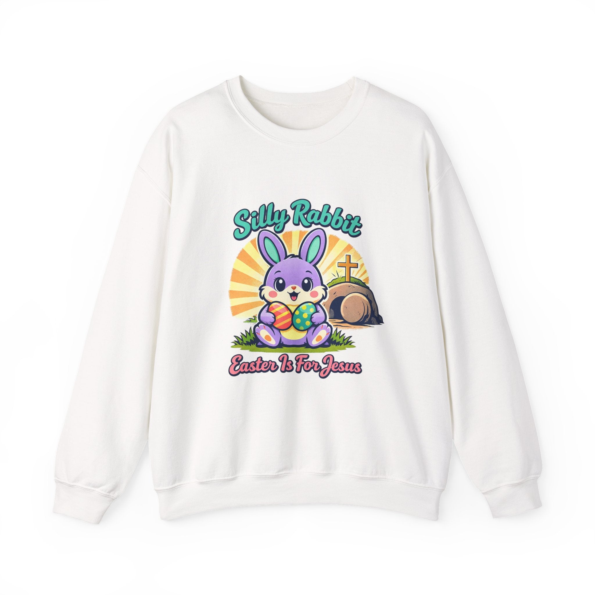 Silly Rabbit Easter Christian Sweatshirt | pastel retro, church humor