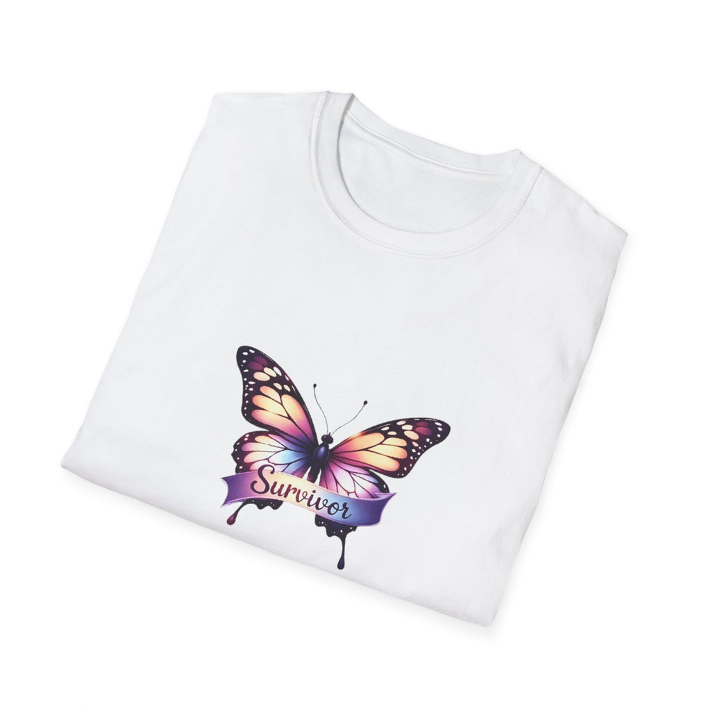 Breast Cancer Butterfly Graphic T-Shirt