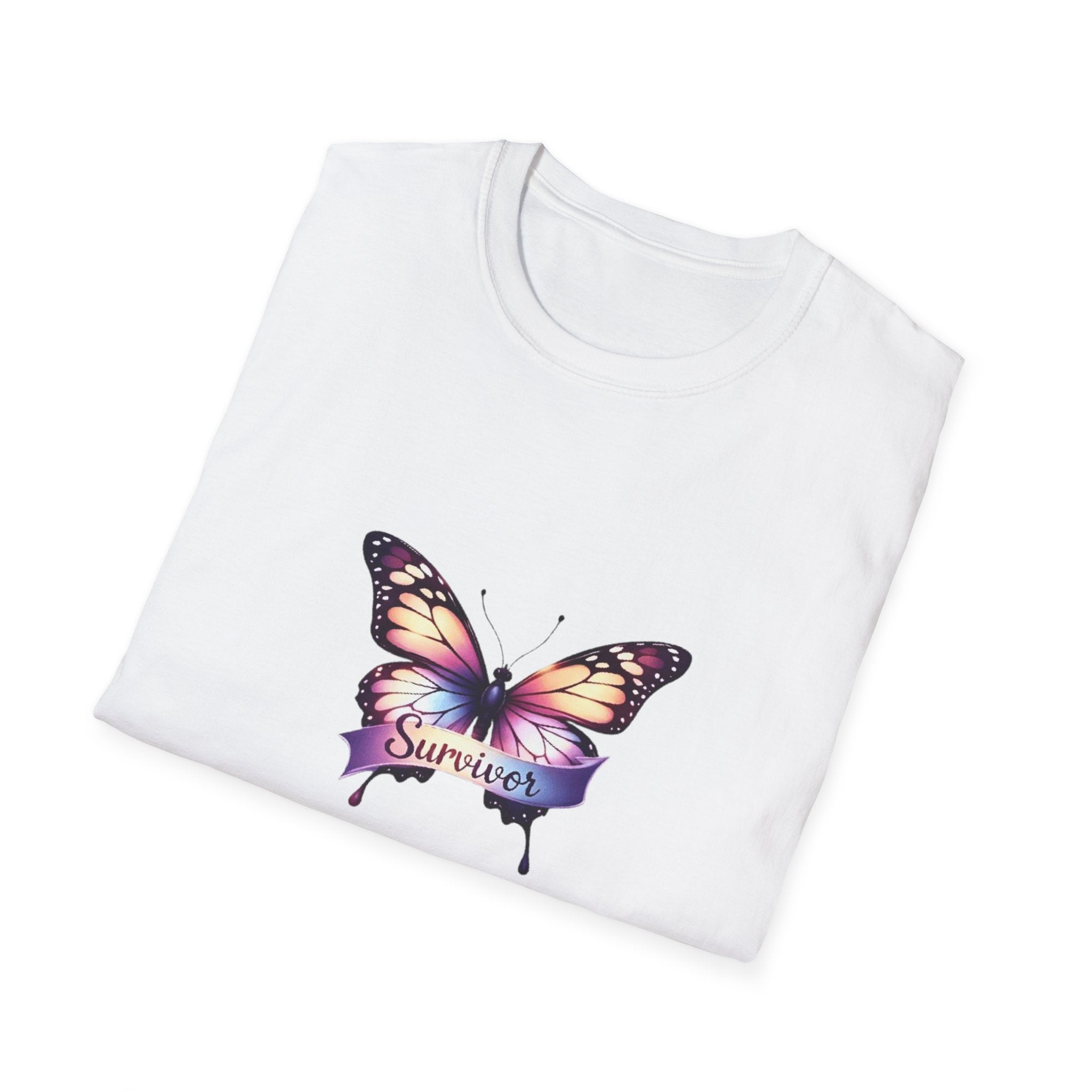 Breast Cancer Butterfly Graphic T-Shirt