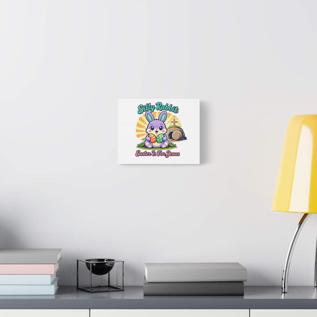 Easter Is For Jesus Bunny Canvas | Easter Christian, Faith-Based Pastel Retro
