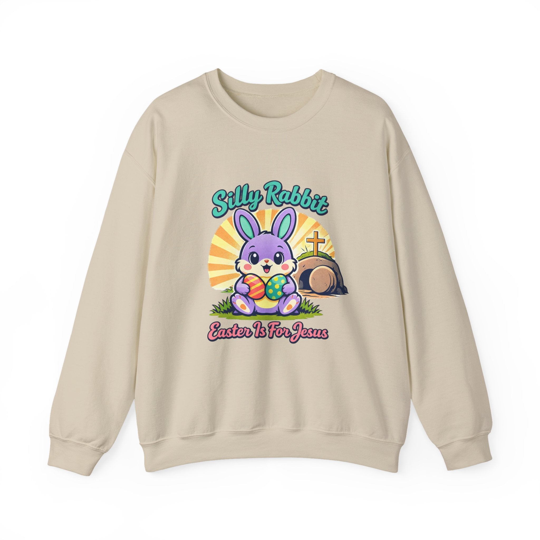 Silly Rabbit Easter Christian Sweatshirt | pastel retro, church humor
