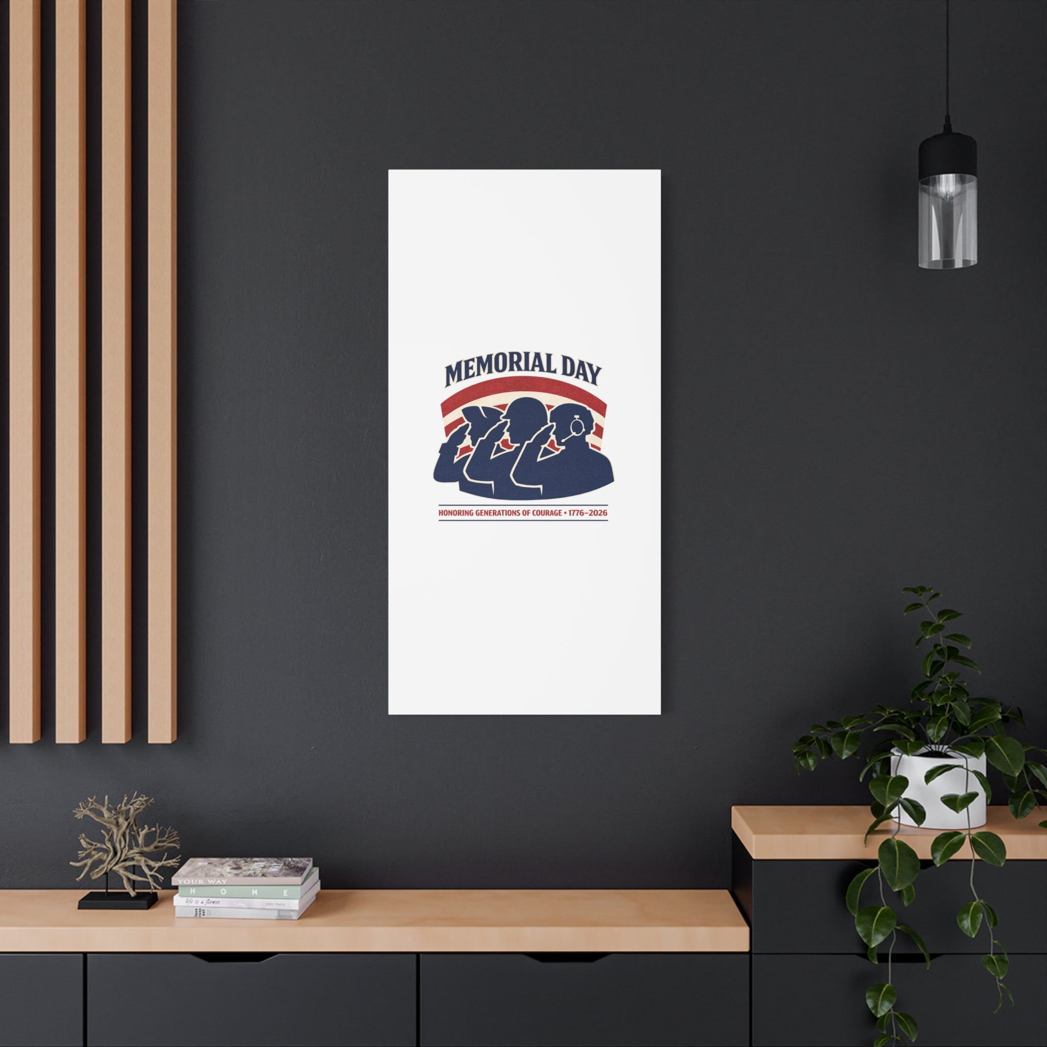 Memorial Day 1776–2026 Canvas | USA 250, patriotic vintage distressed