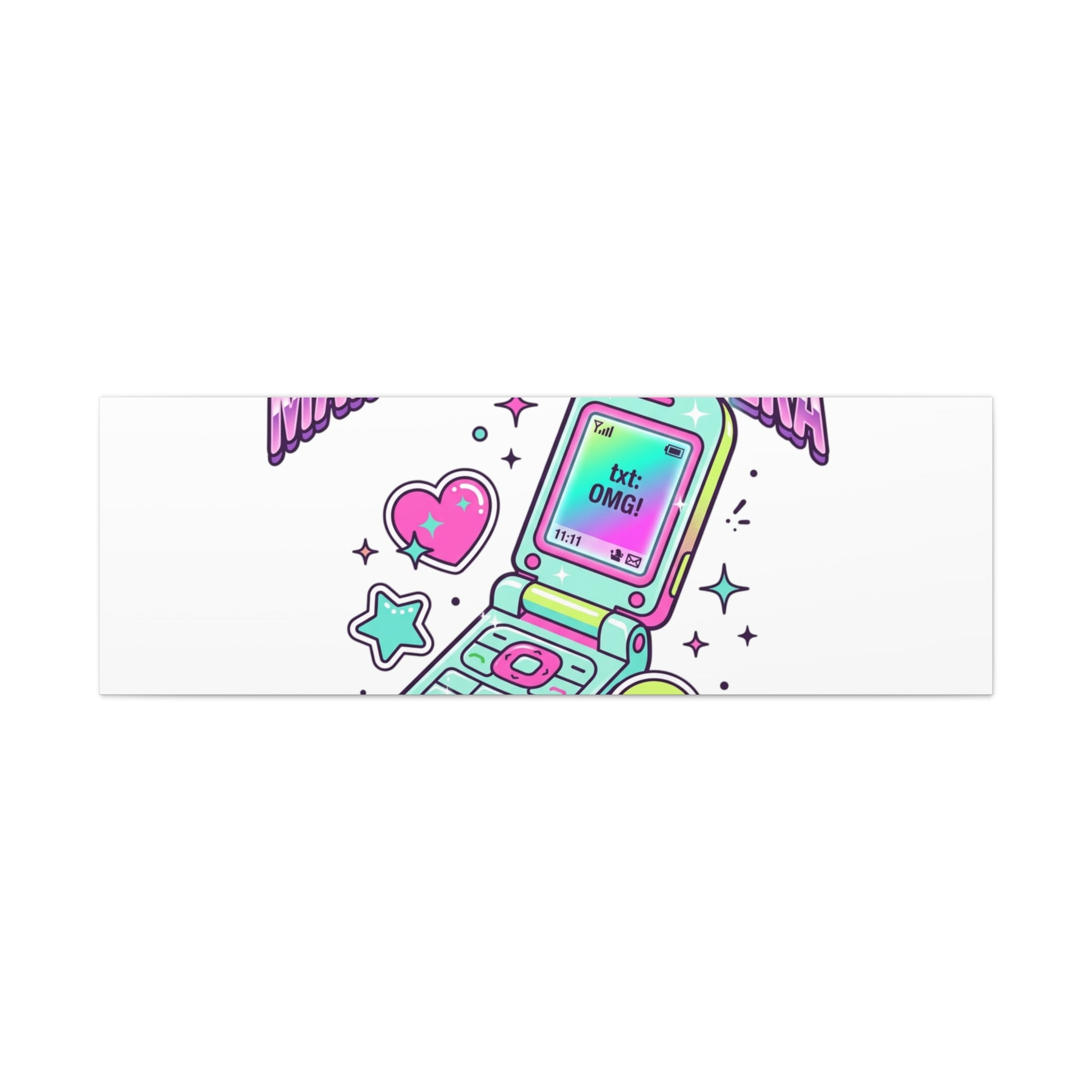 Main Character Era Canvas | Y2K Aesthetic, Retro Flip Phone Wall Art