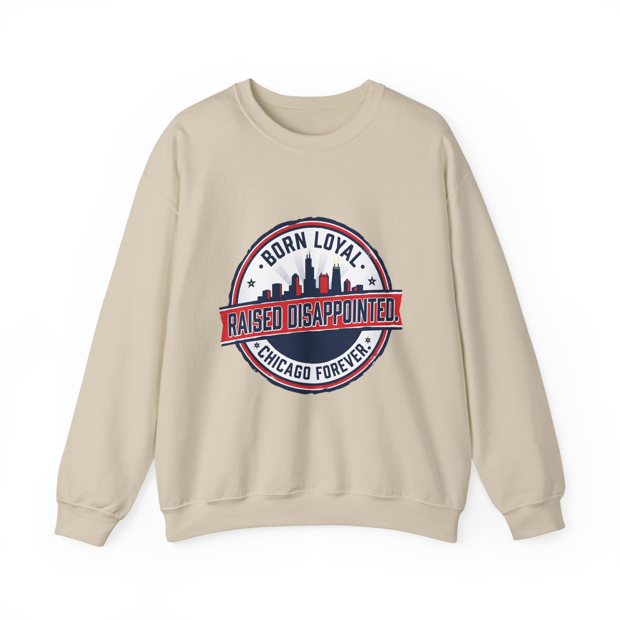 Raised Disappointed Chicago Crewneck, city basketball | rivalry humor