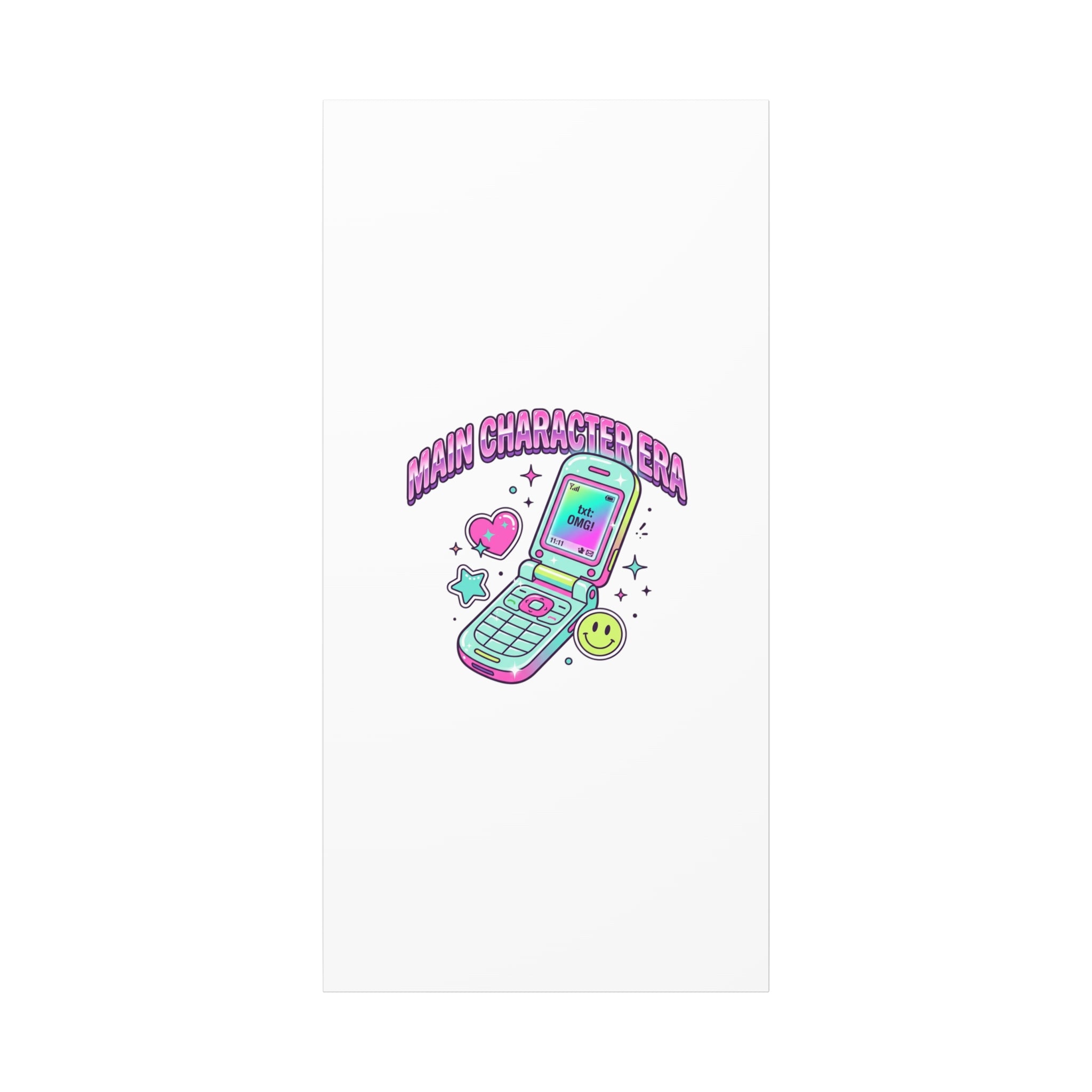 Main Character Era Canvas | Y2K Aesthetic, Retro Flip Phone Wall Art