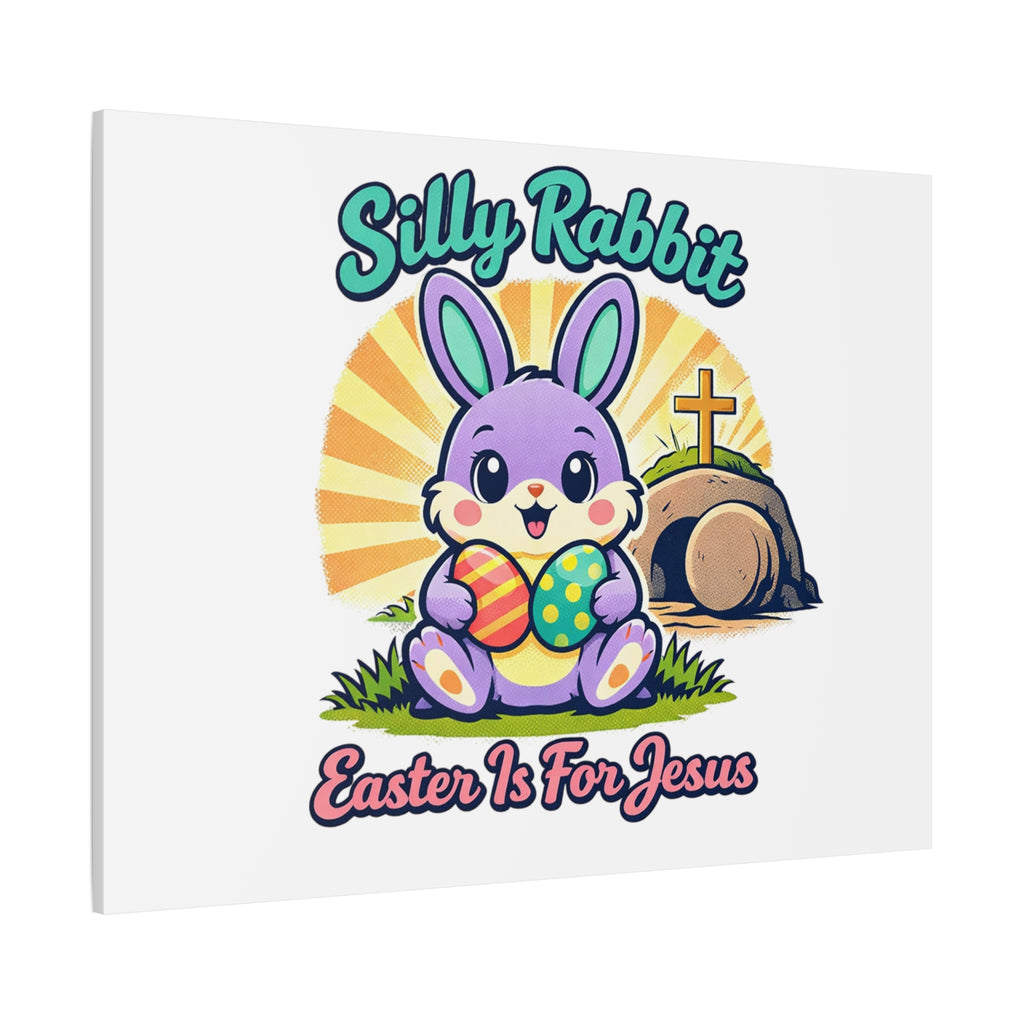 Easter Is For Jesus Bunny Canvas | Easter Christian, Faith-Based Pastel Retro